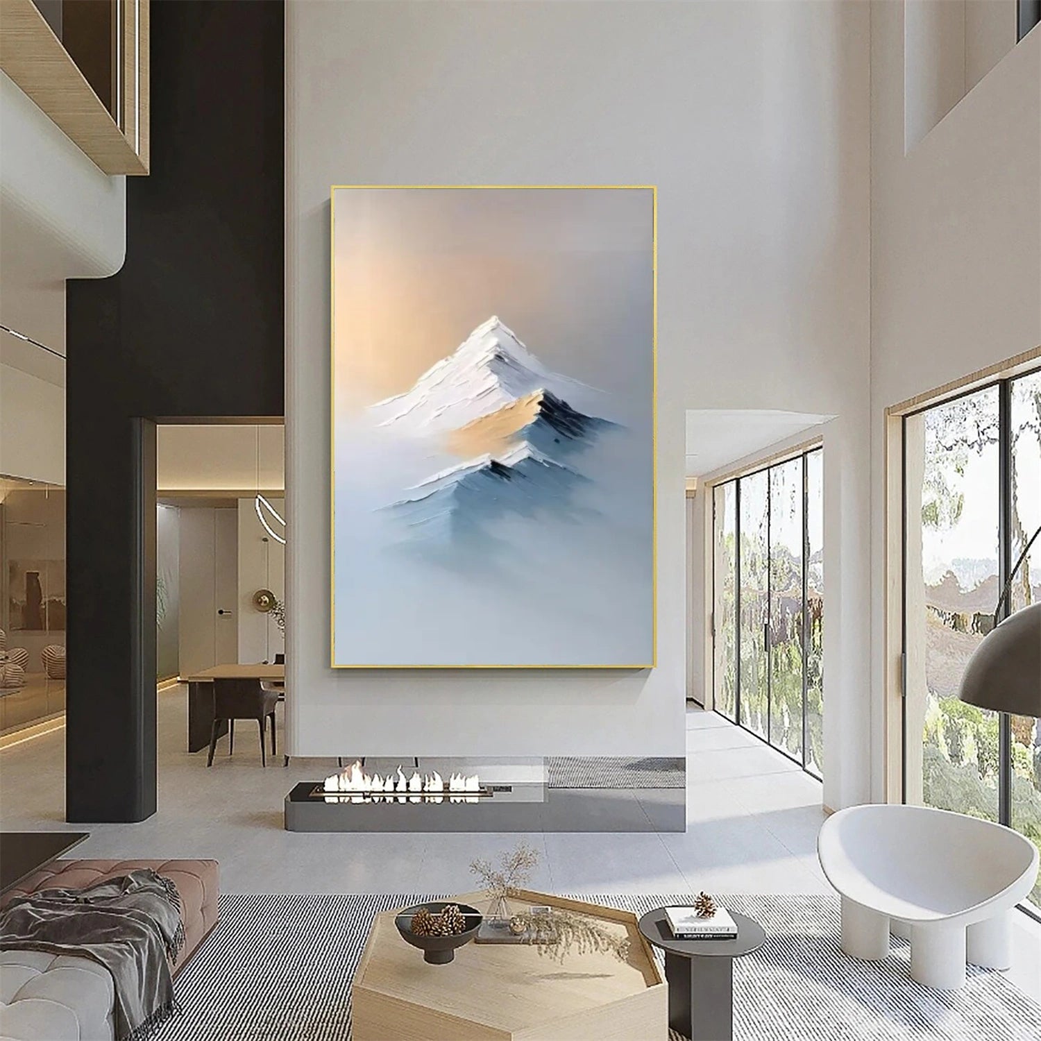 Abstract Mountain Canvas Art #MM320