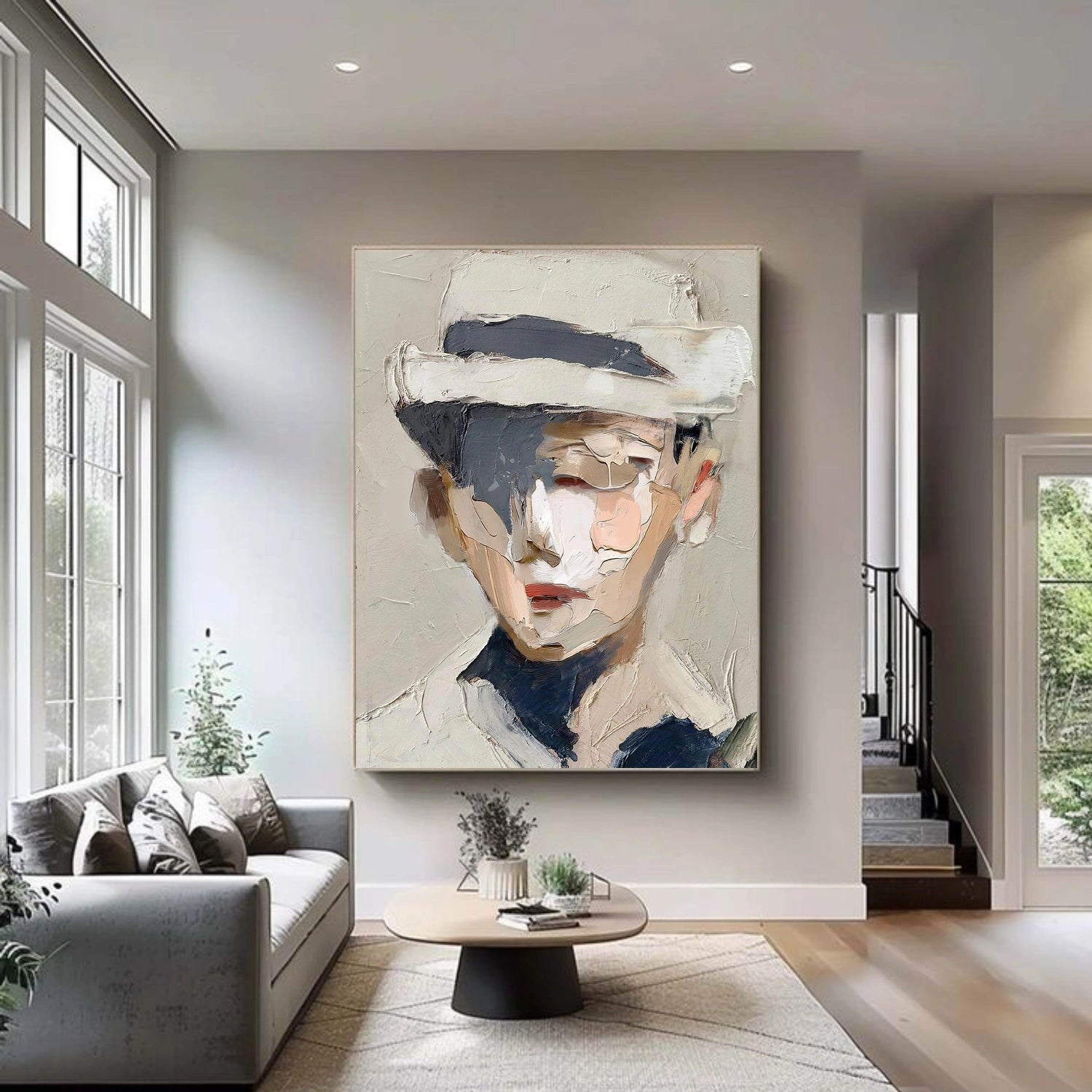 Abstract Portrait Texture Wall Art #PT 070