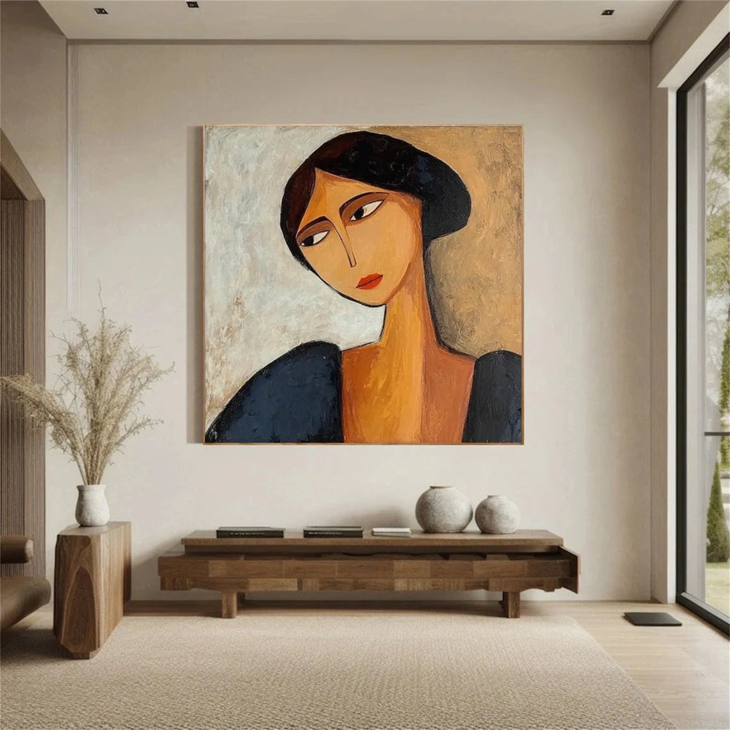 Colorful Abstract Portrait  Wall Art #PT027