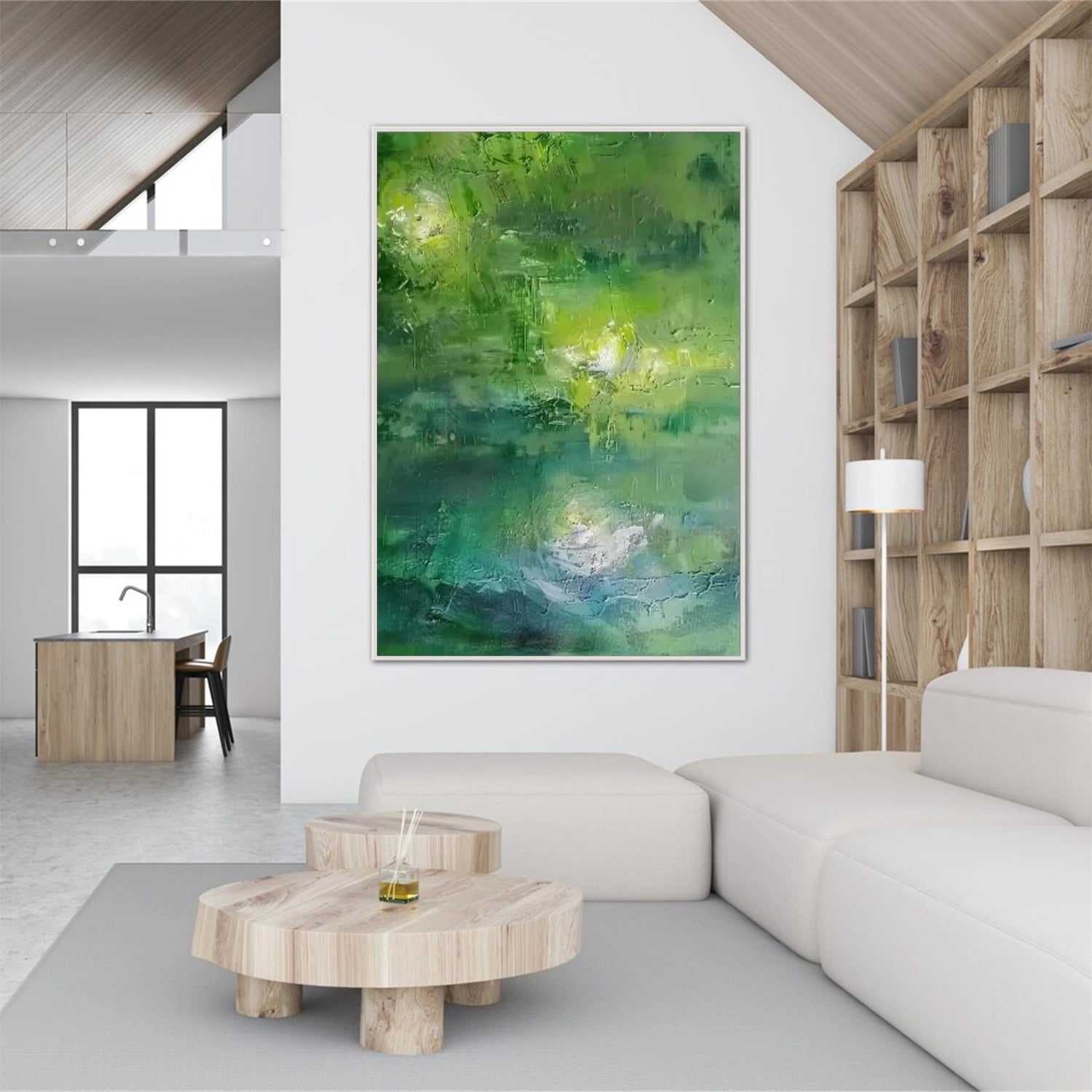 Green Abstract Textured Wall Art #AB 468