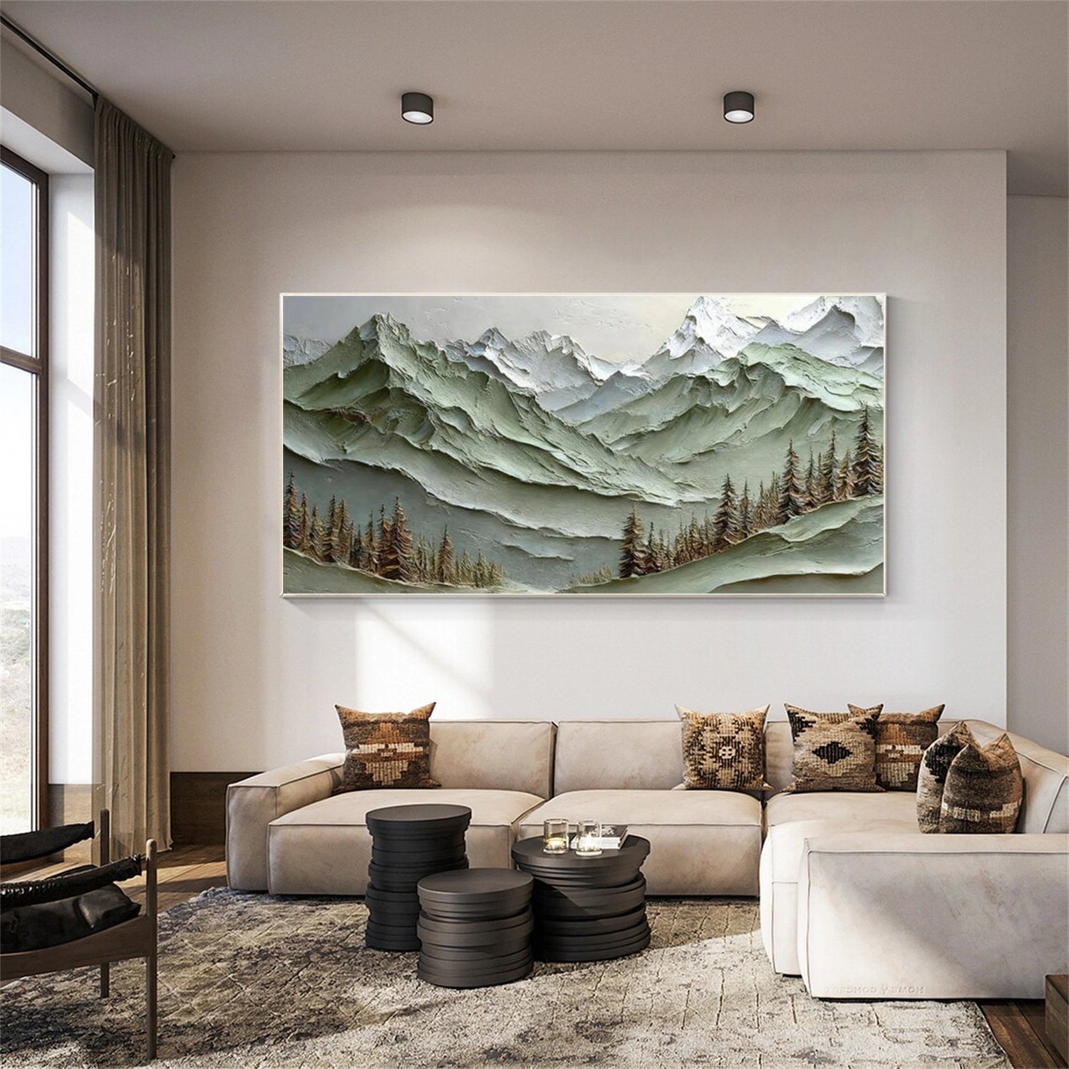 Minimalist Mountain Texture Canvas # MM370