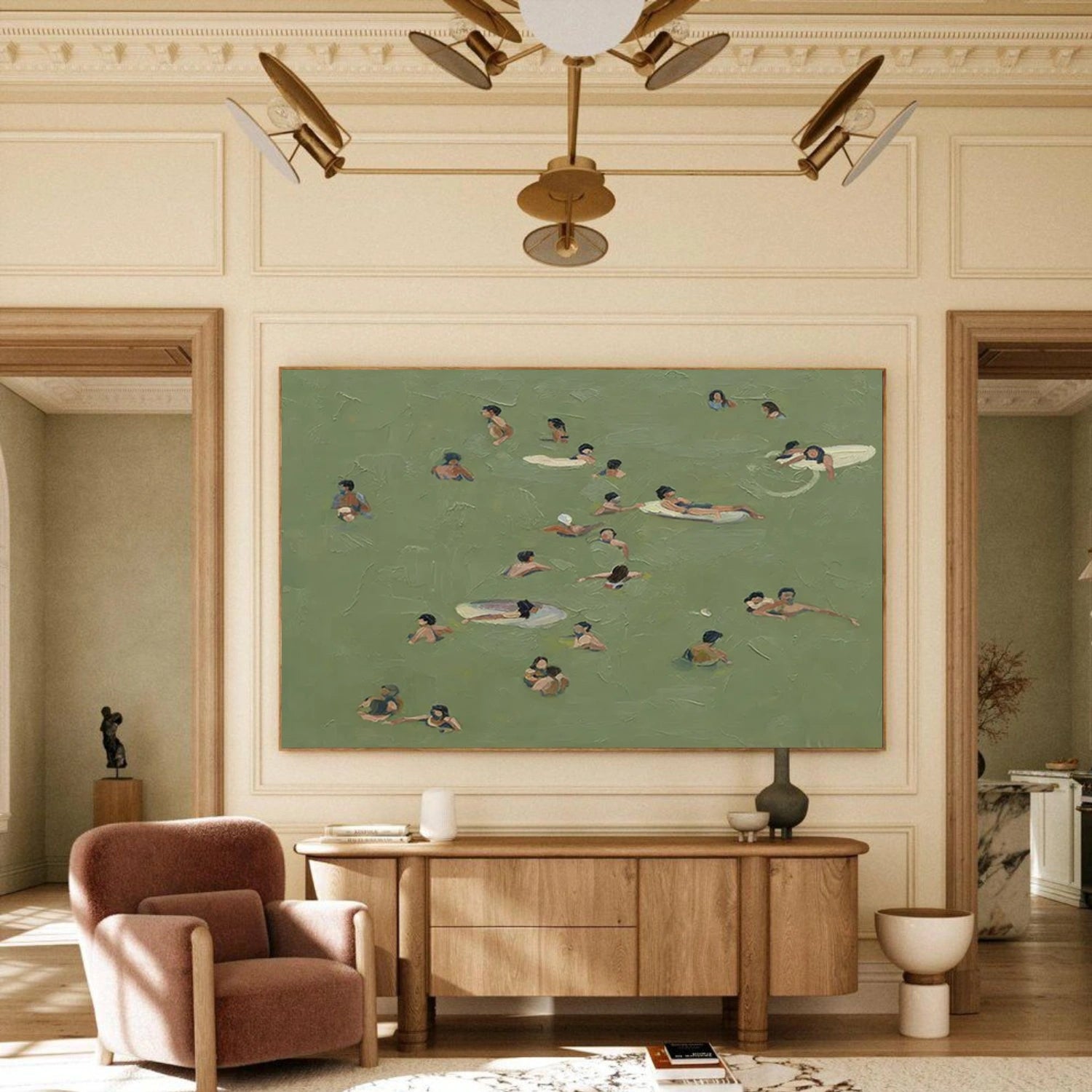 Swimming Sport Art  Painting Canvas  # SA083