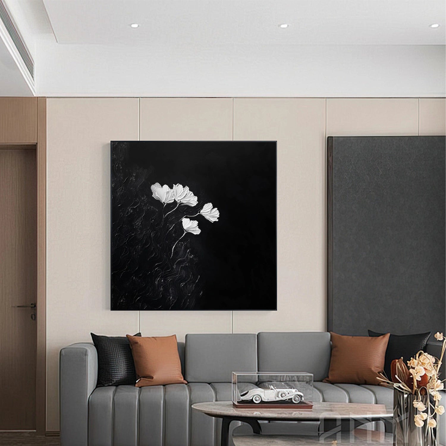 Flower & Tree Abstract Textured Canvas # FT 370