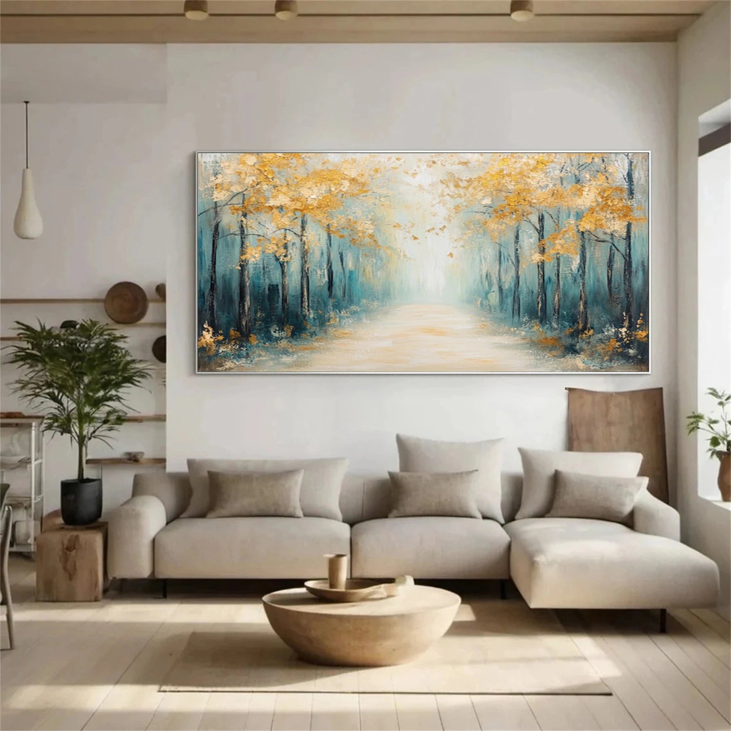 Flower & Tree Abstract Texture Canvas Art #FT 316