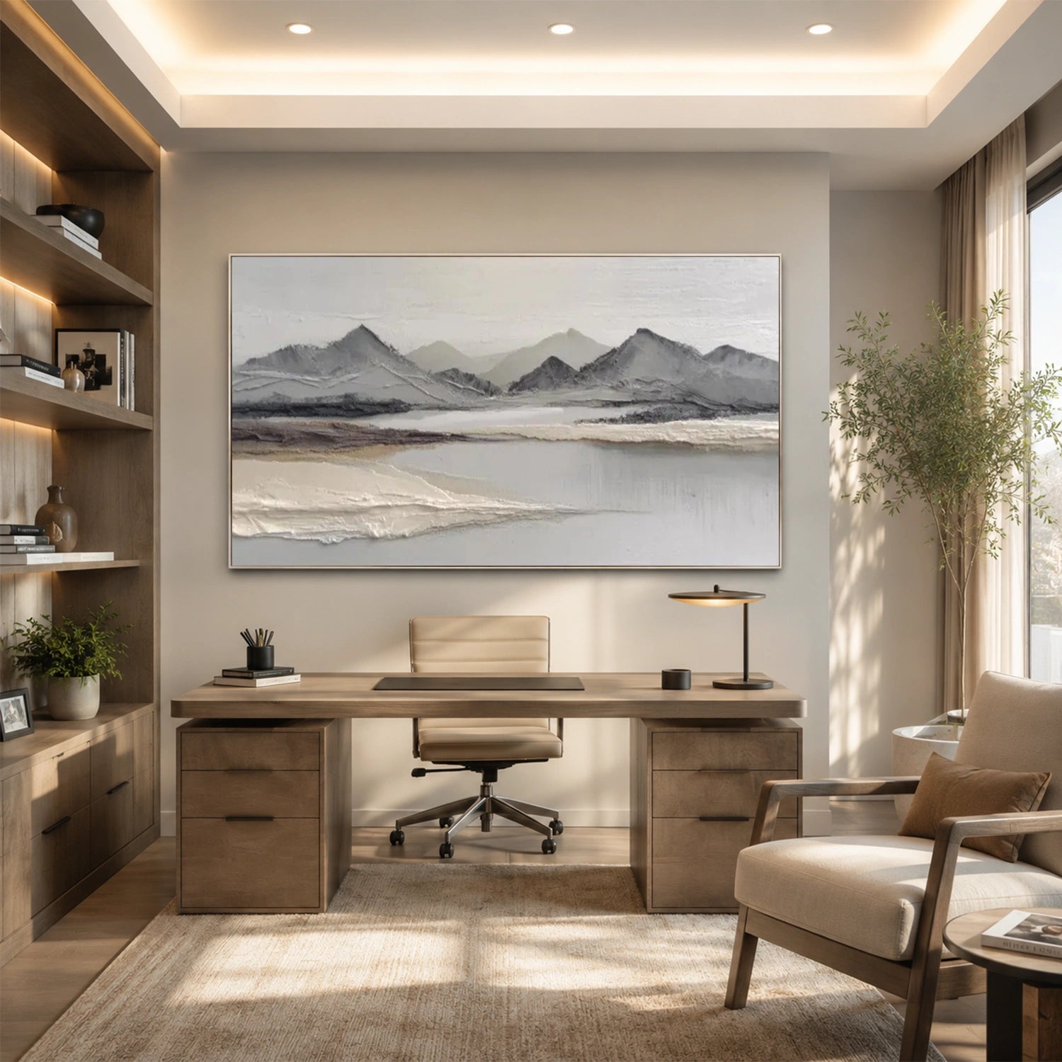Minimalist Mountain Texture Canvas # MM464