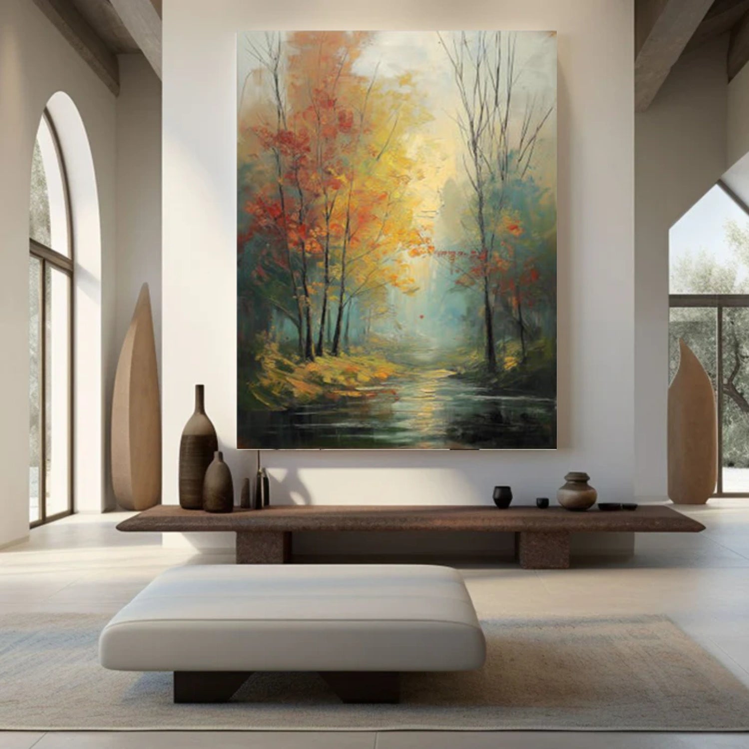 Flower & Tree Abstract Canvas Art #FT 327