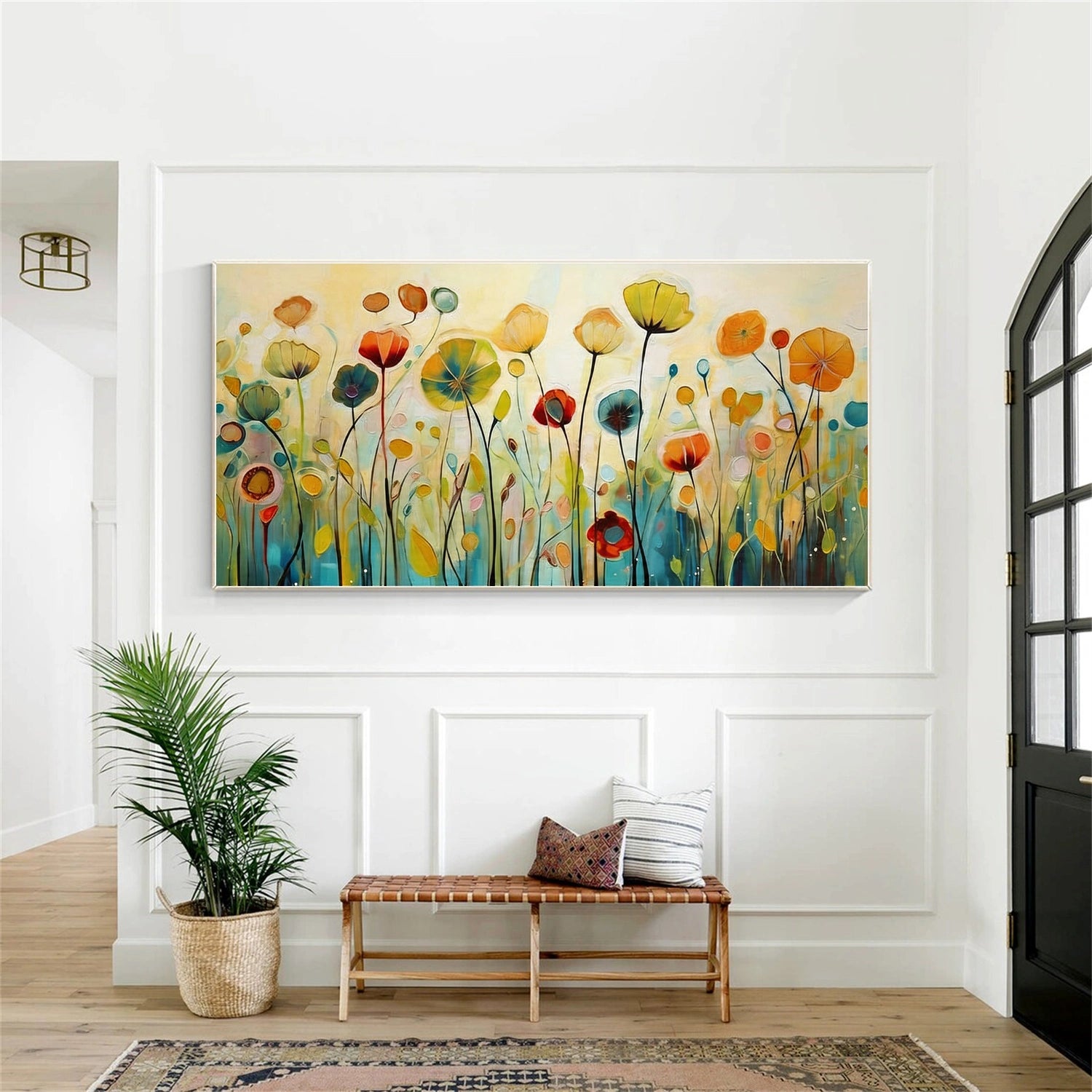 Flower & Tree Abstract Textured Canvas # FT 352