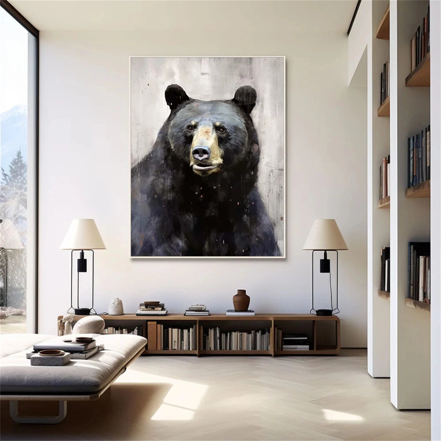 Abstract Animal Canvas Art #AP171