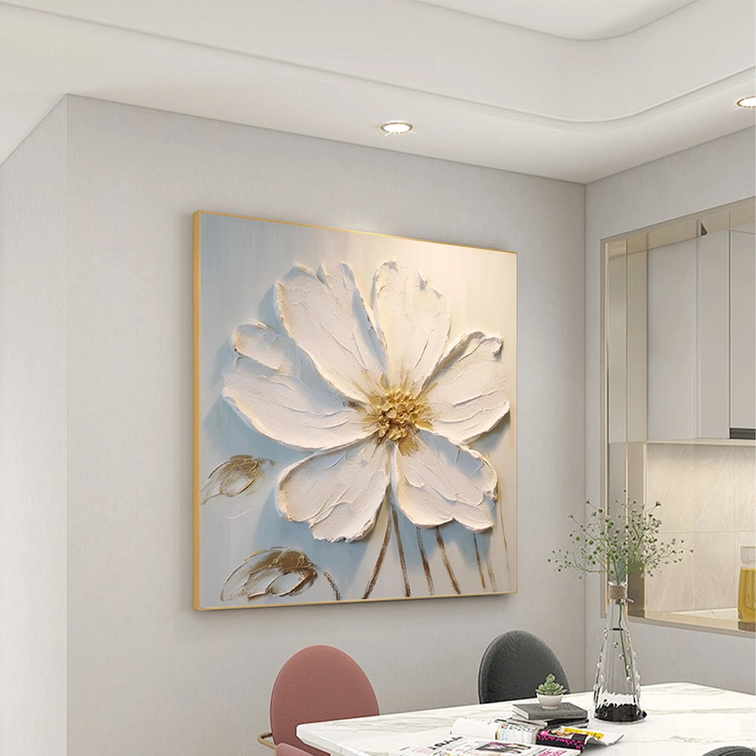 Flower And Tree Abstract Texture  Canvas Art#FT 236