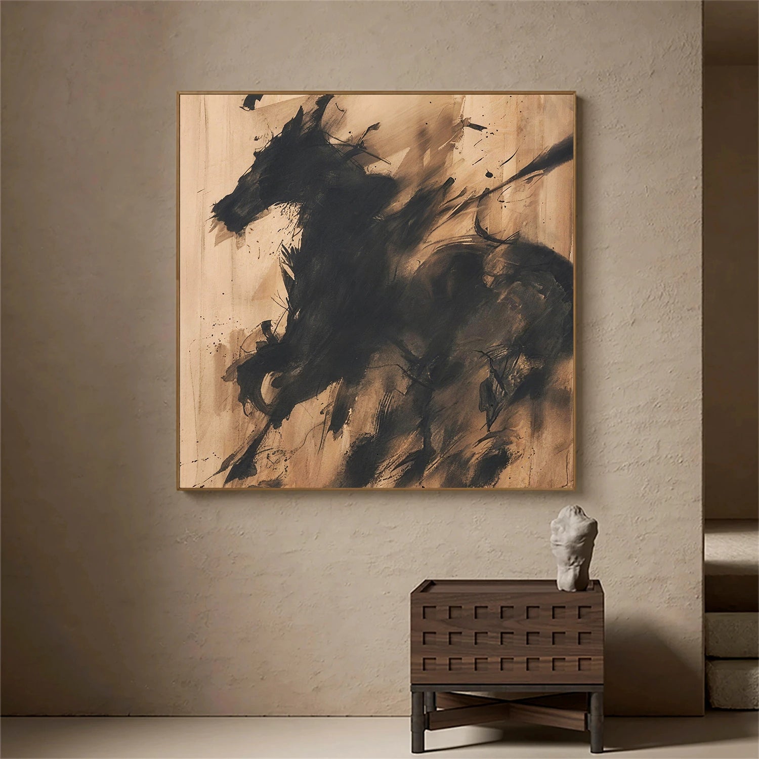 Abstract Animal Horse Canvas Art #AP209
