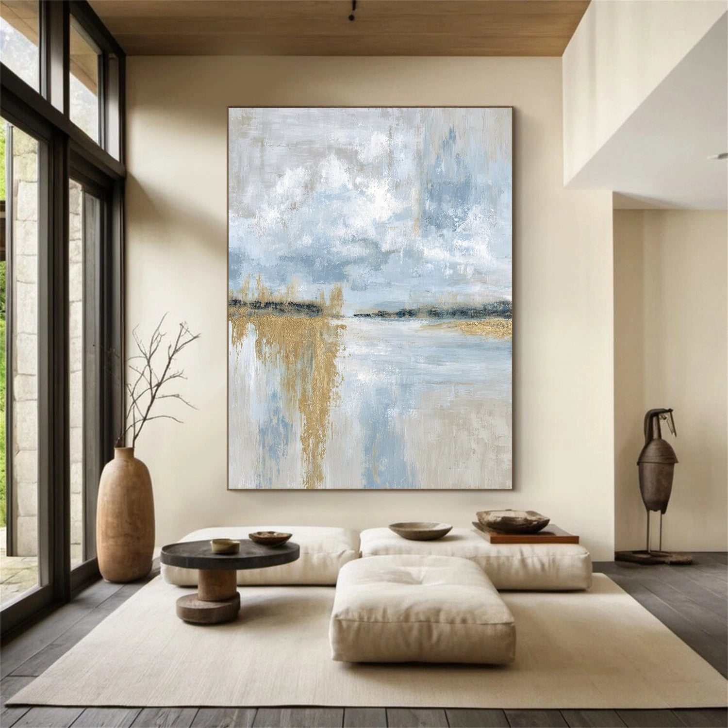 Blue & Green Abstract Wall Art #BG130