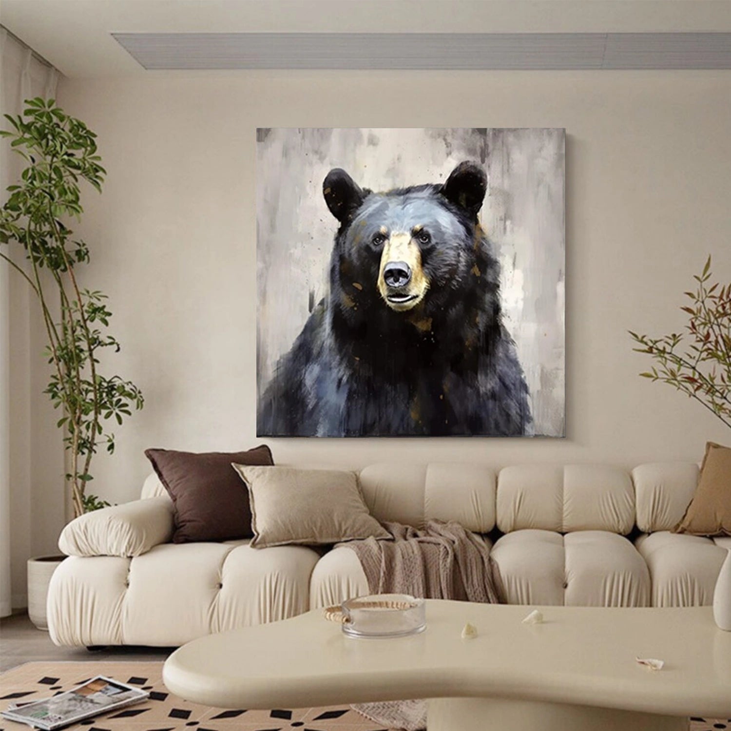 Abstract Animal Canvas Art #AP172