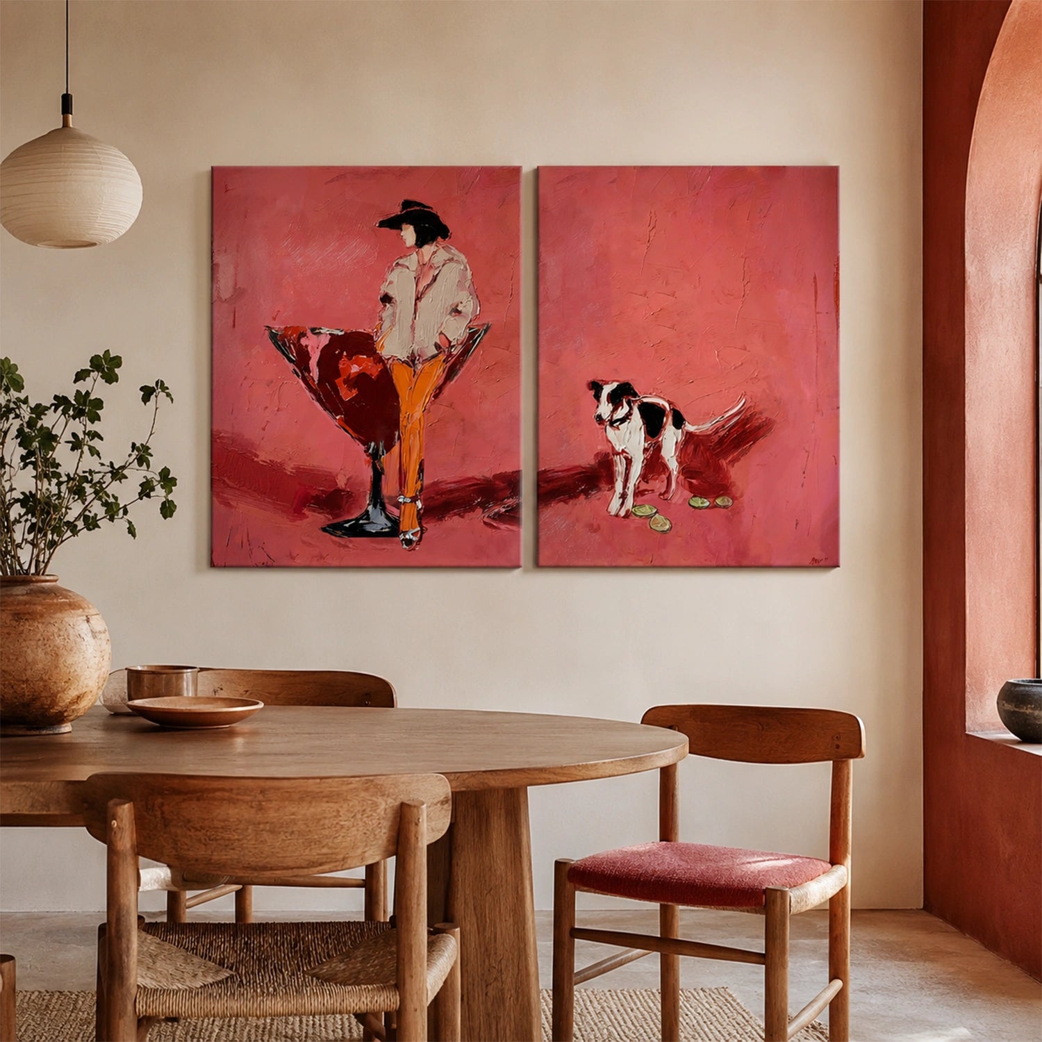 Western Figurative Art Set of 2 #VE132