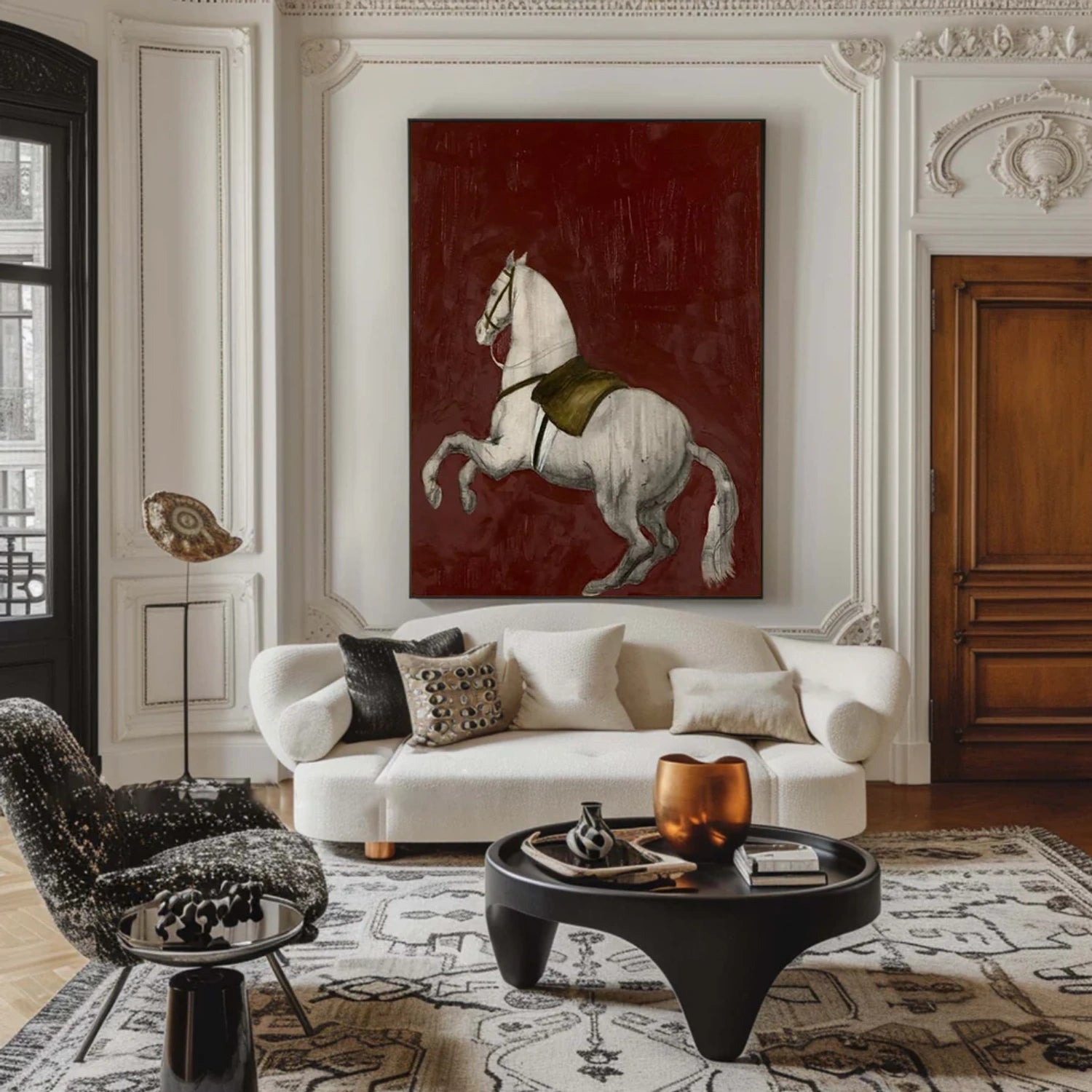 Abstract Animal Horse Canvas Art #AP188