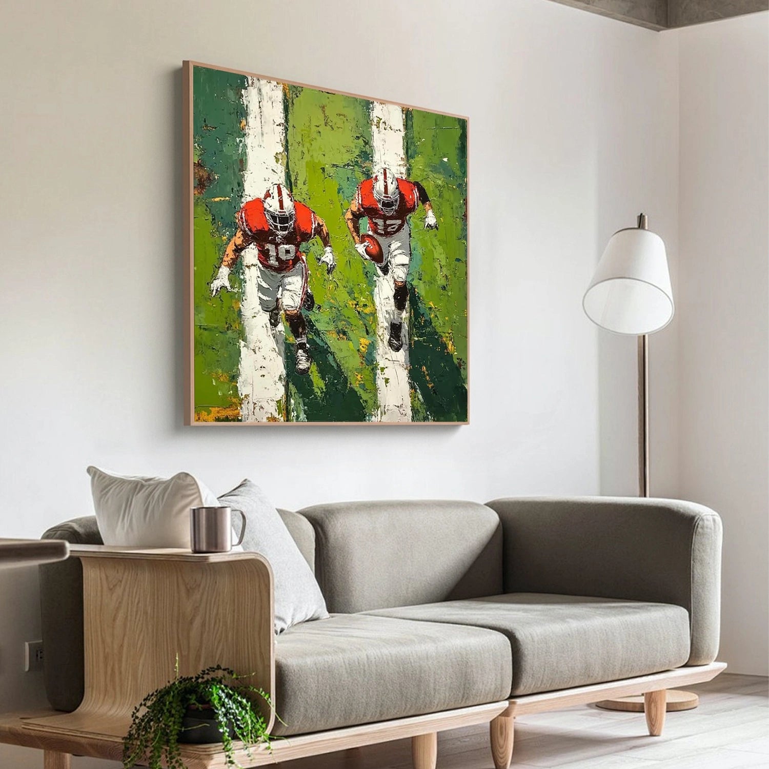 American Football Sport Art Textured Painting Canvas #SA004