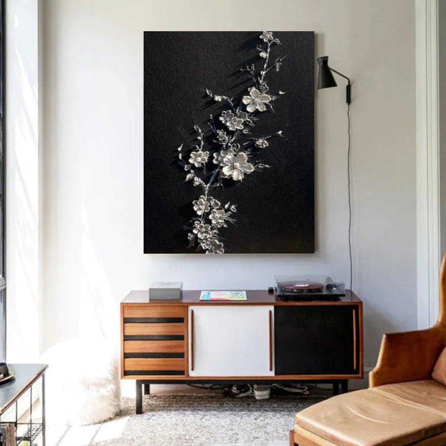 Flower & Tree Abstract Texture Canvas Art #FT 257
