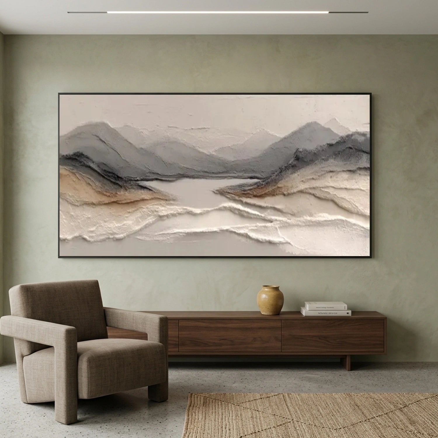 Minimalist Mountain Texture Canvas # MM442