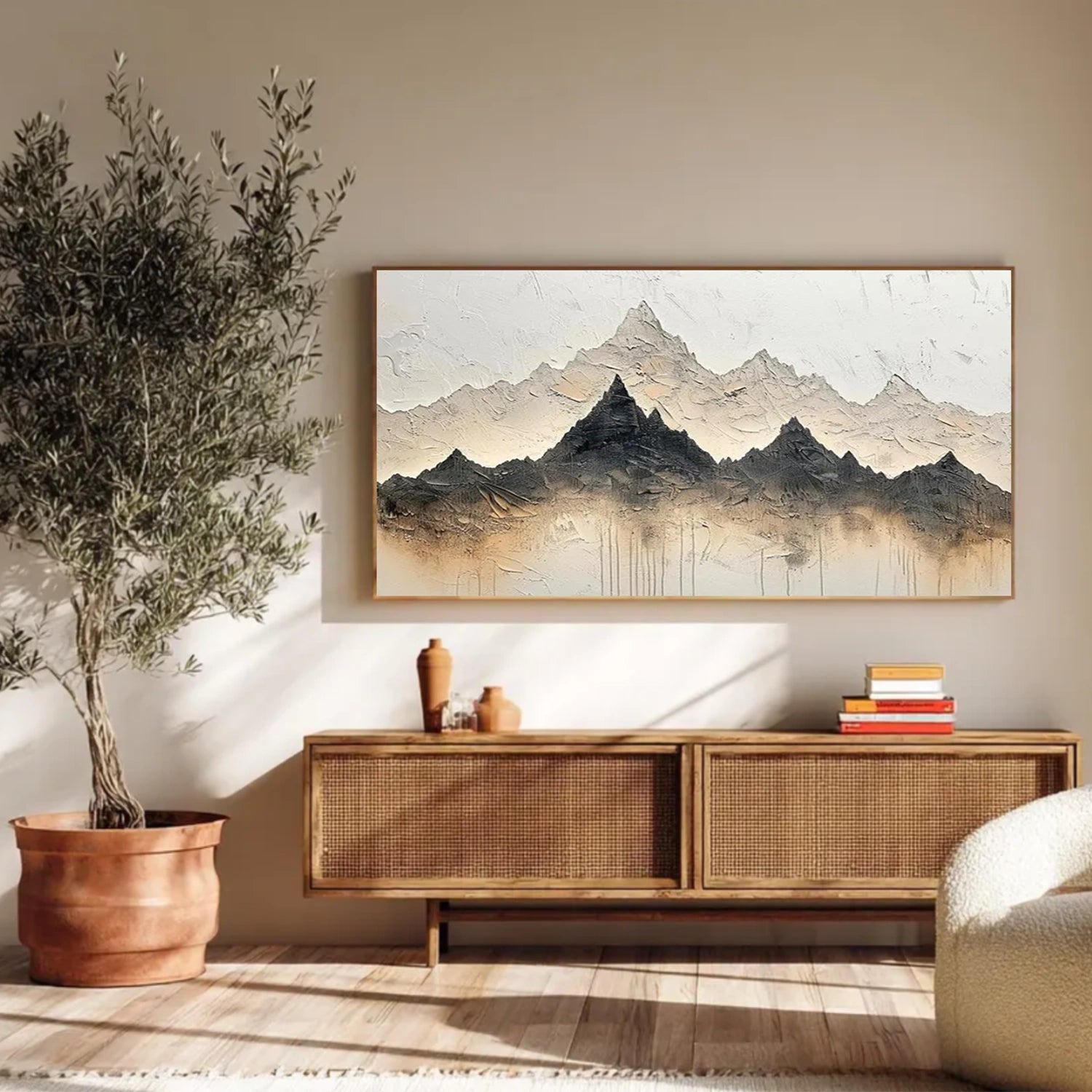 Minimalist Mountain Texture Canvas  # MM403
