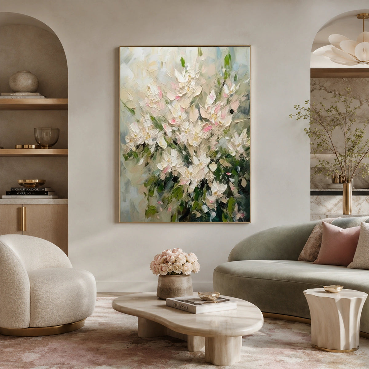 Flower & Tree Abstract Texture Canvas # FT 413