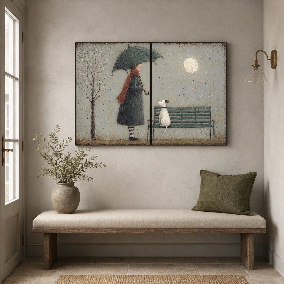 Abstract Portrait Wall Art Set of 2 #PT 086