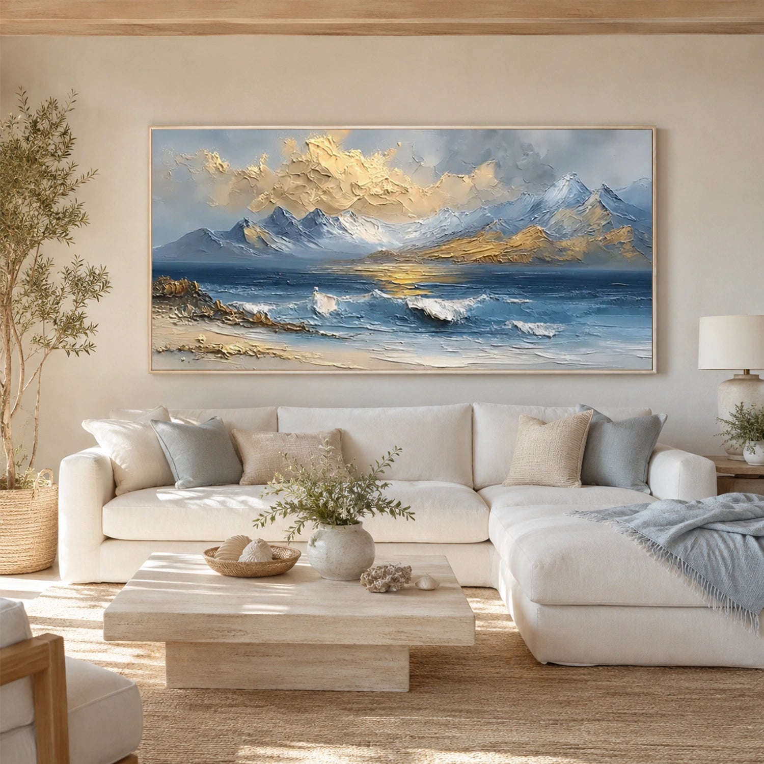 Minimalist Mountain Texture Canvas # MM466