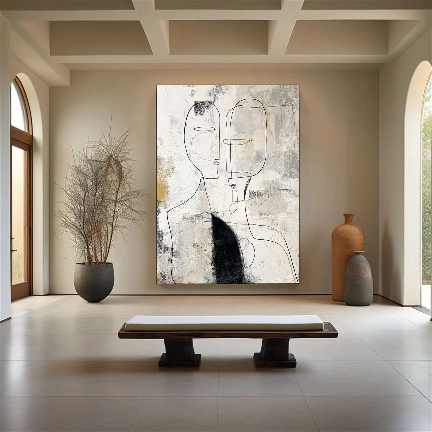 Contemporary Abstract Minimalist Textured Wall Art #CW054