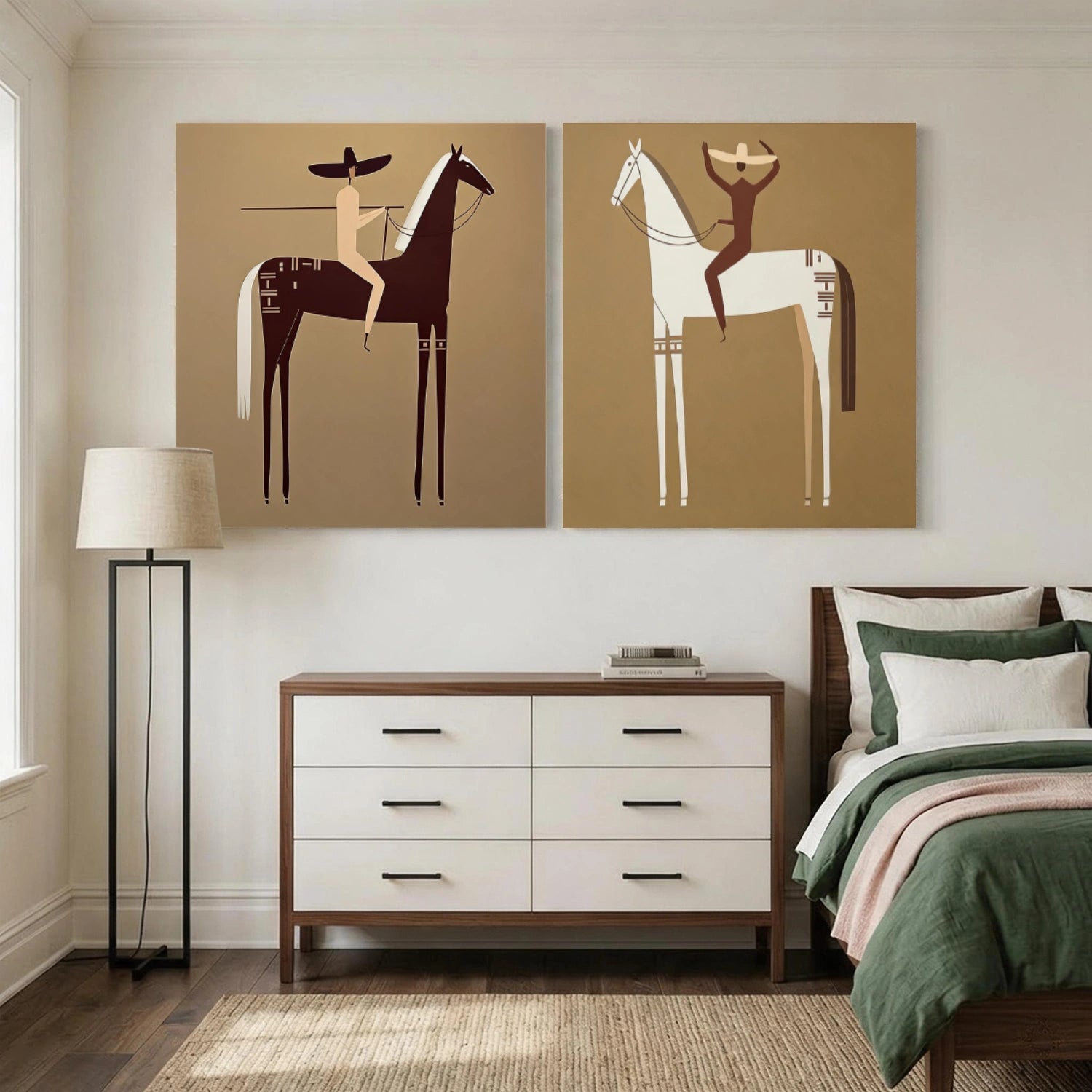 Americana Wall Art Square Set of 2 #VE017