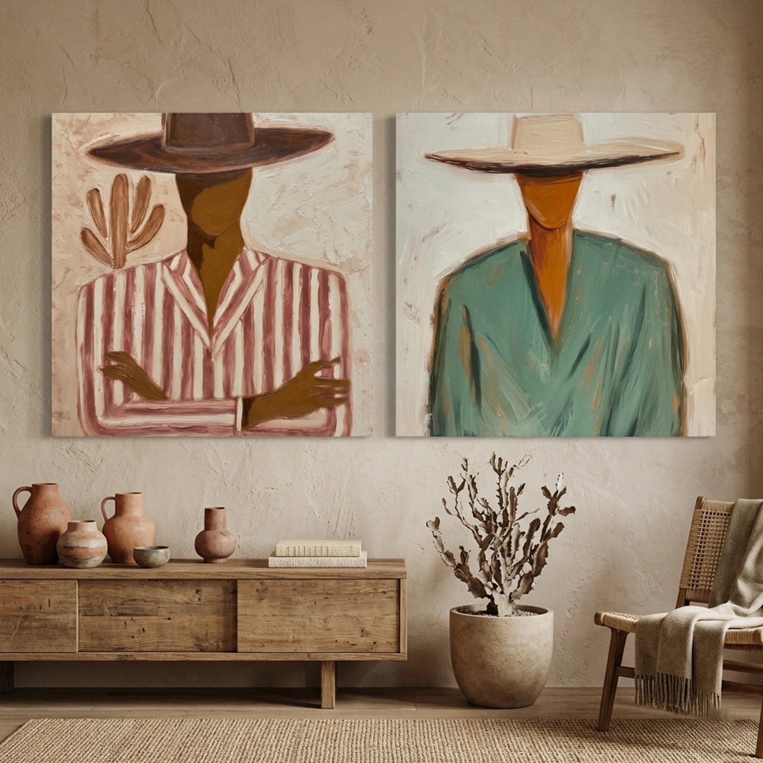 Americana Wall Art Square Set of 2 #VE009