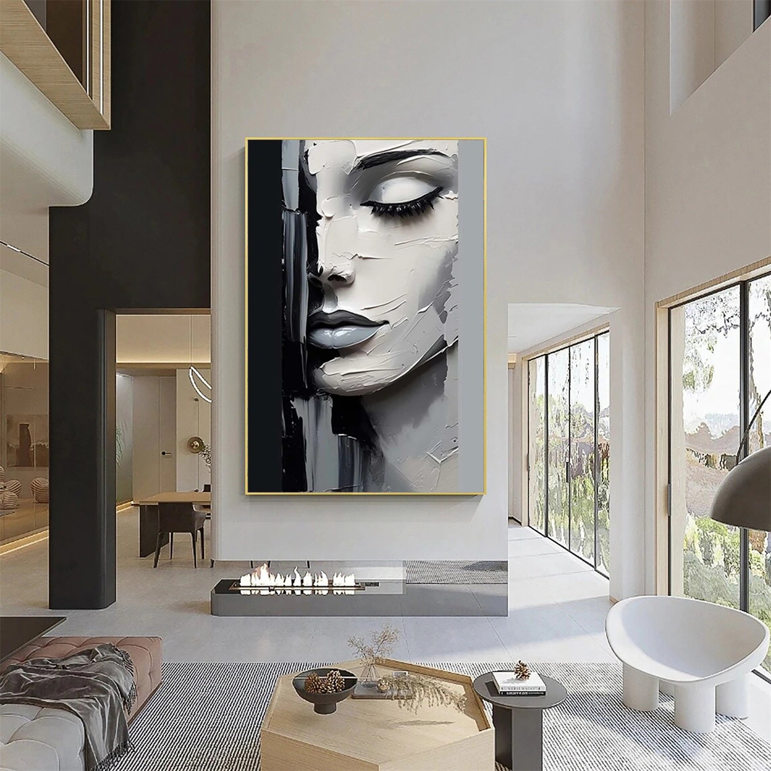 Abstract Portrait Texture Wall Art #PT004