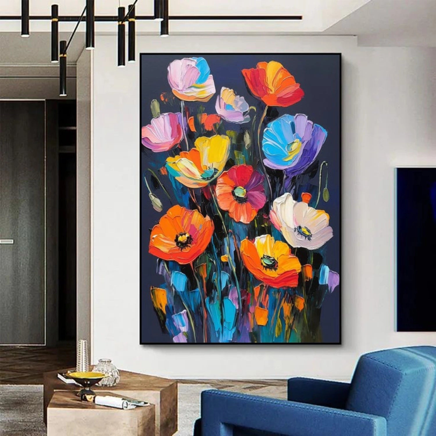 Flower & Tree Abstract Textured Canvas # FT 359