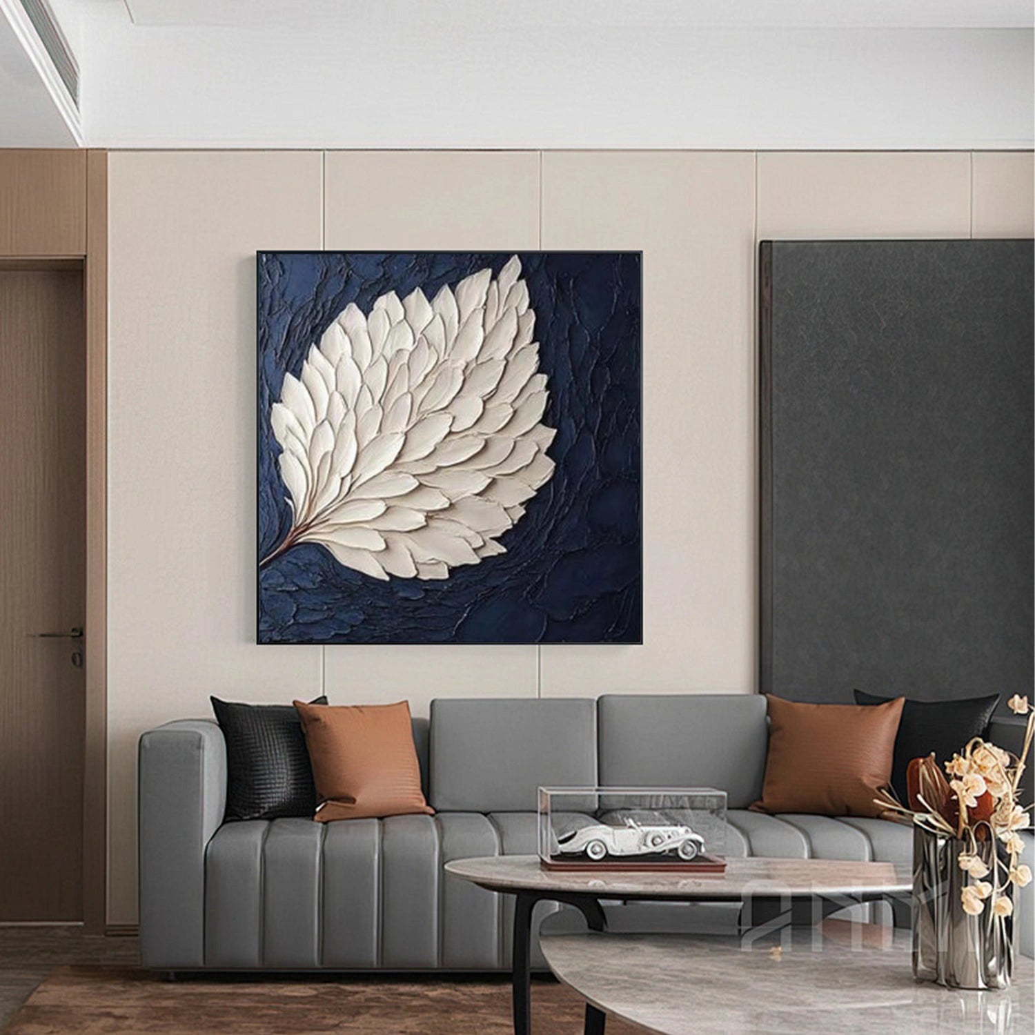 Flower & Tree Abstract Texture Canvas Art #FT 317