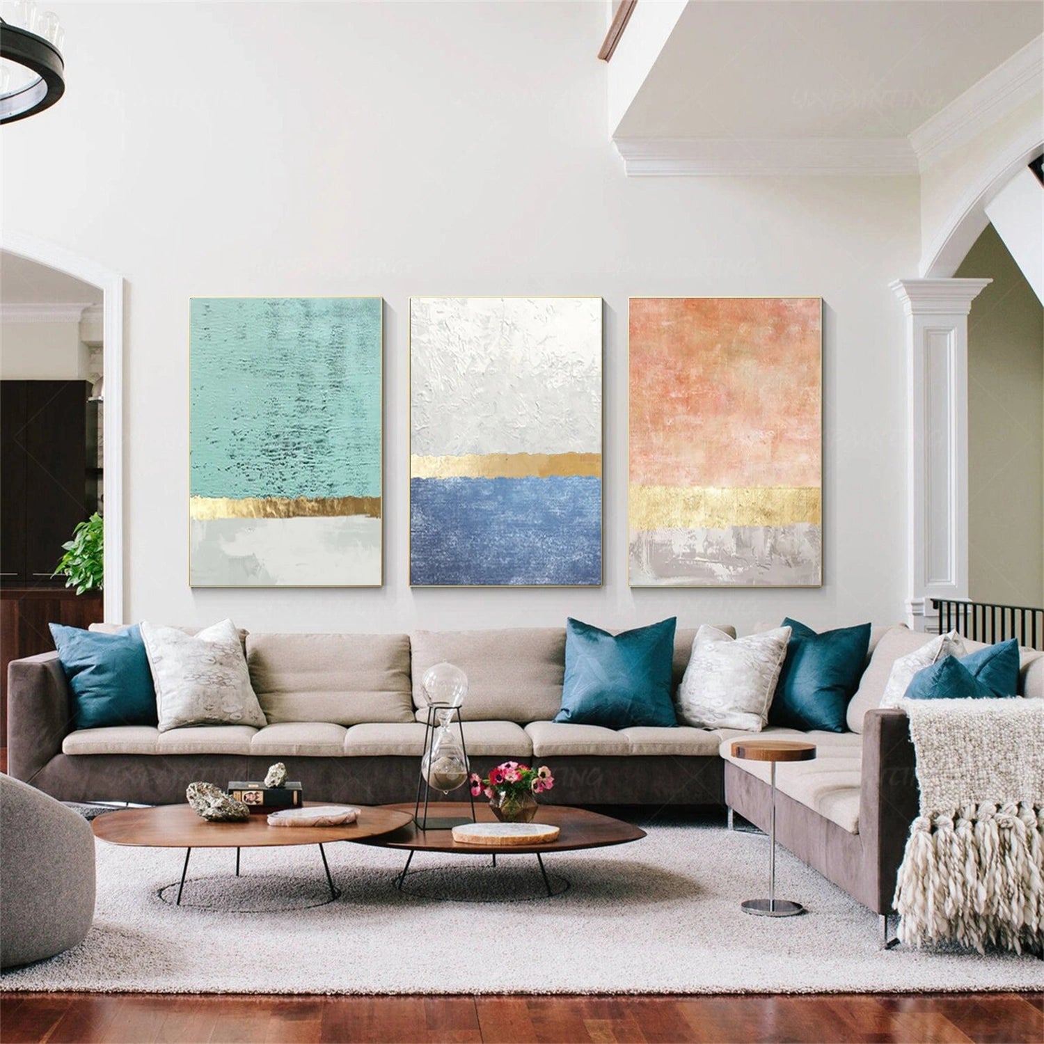 Colorful Abstract Texture  Set of 3 Wall Art #AB545