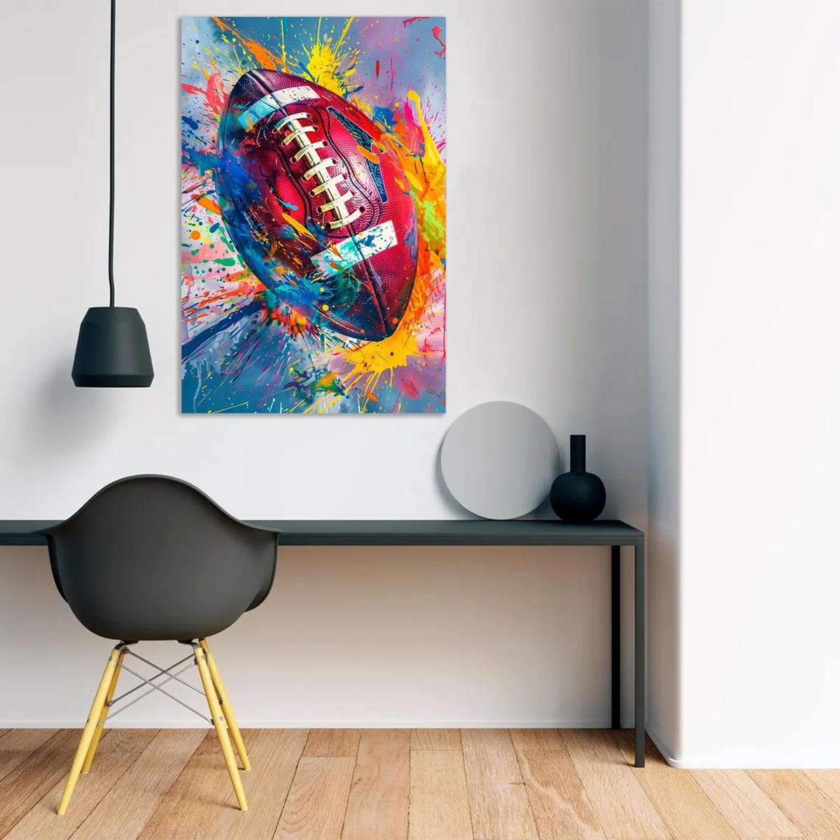 『アメフト』　油絵　現代アート American Football Sports Art Painting Canvas #SA001
