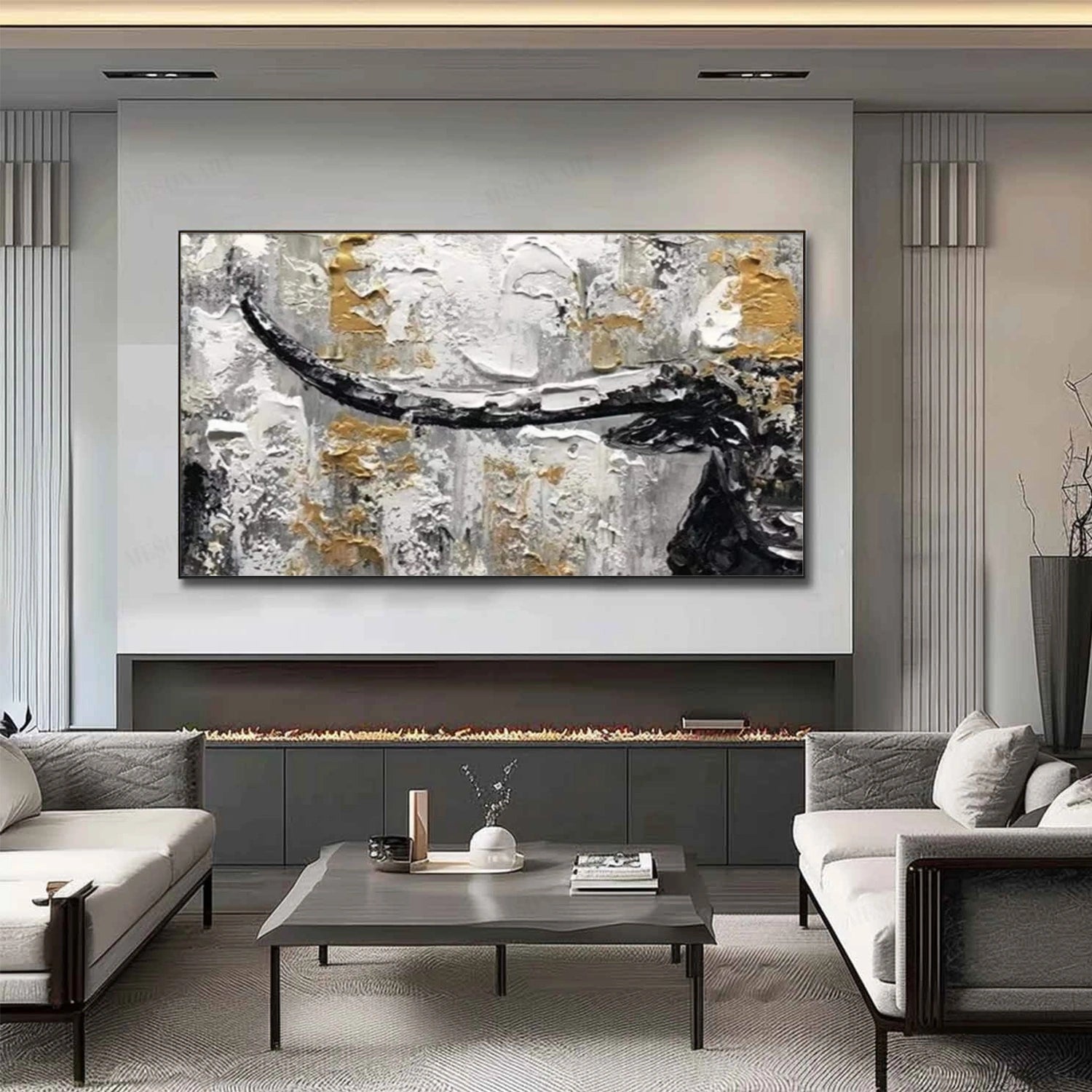 Abstract Animal Textured Canvas Art #AP169