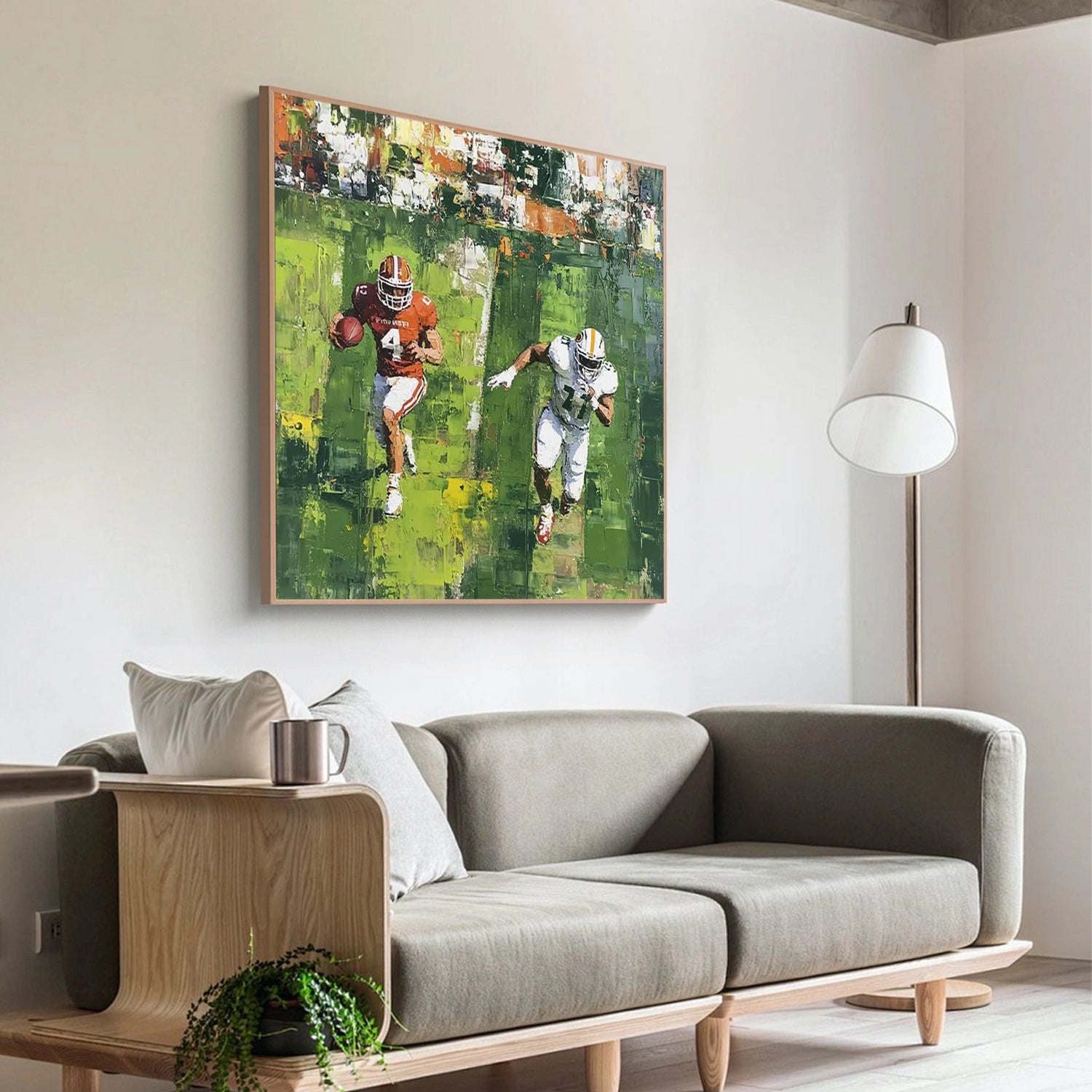 American Football Sport Art Textured Painting Canvas #SA005