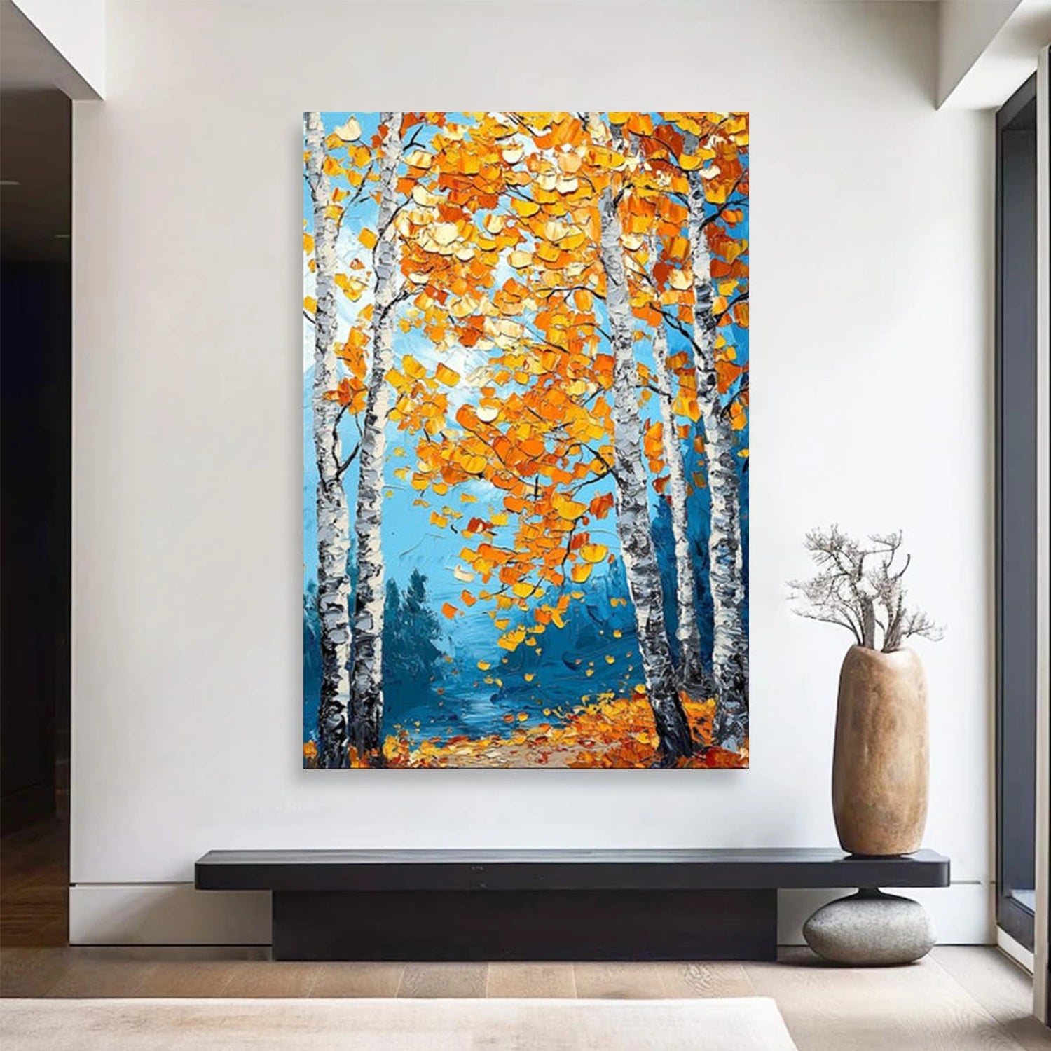 Flower & Tree Abstract Texture Canvas Art #FT 328
