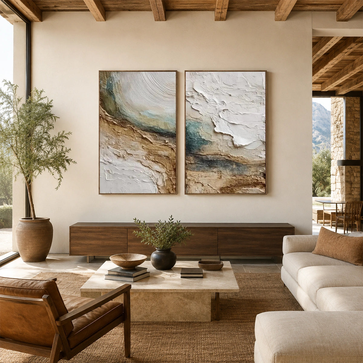 Abstract Wall Art Texture Set of 2 #AB 767