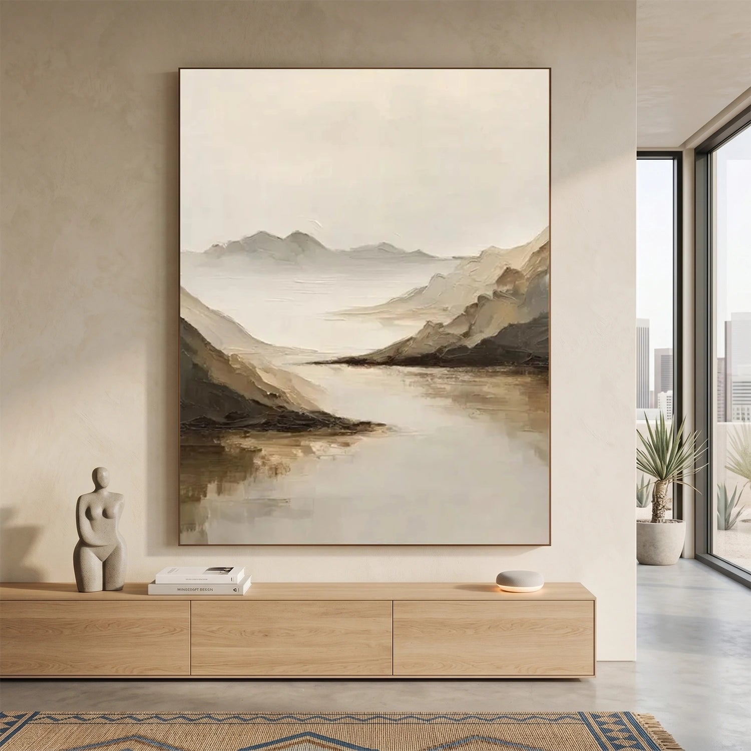 Minimalist Mountain Texture Canvas # MM438