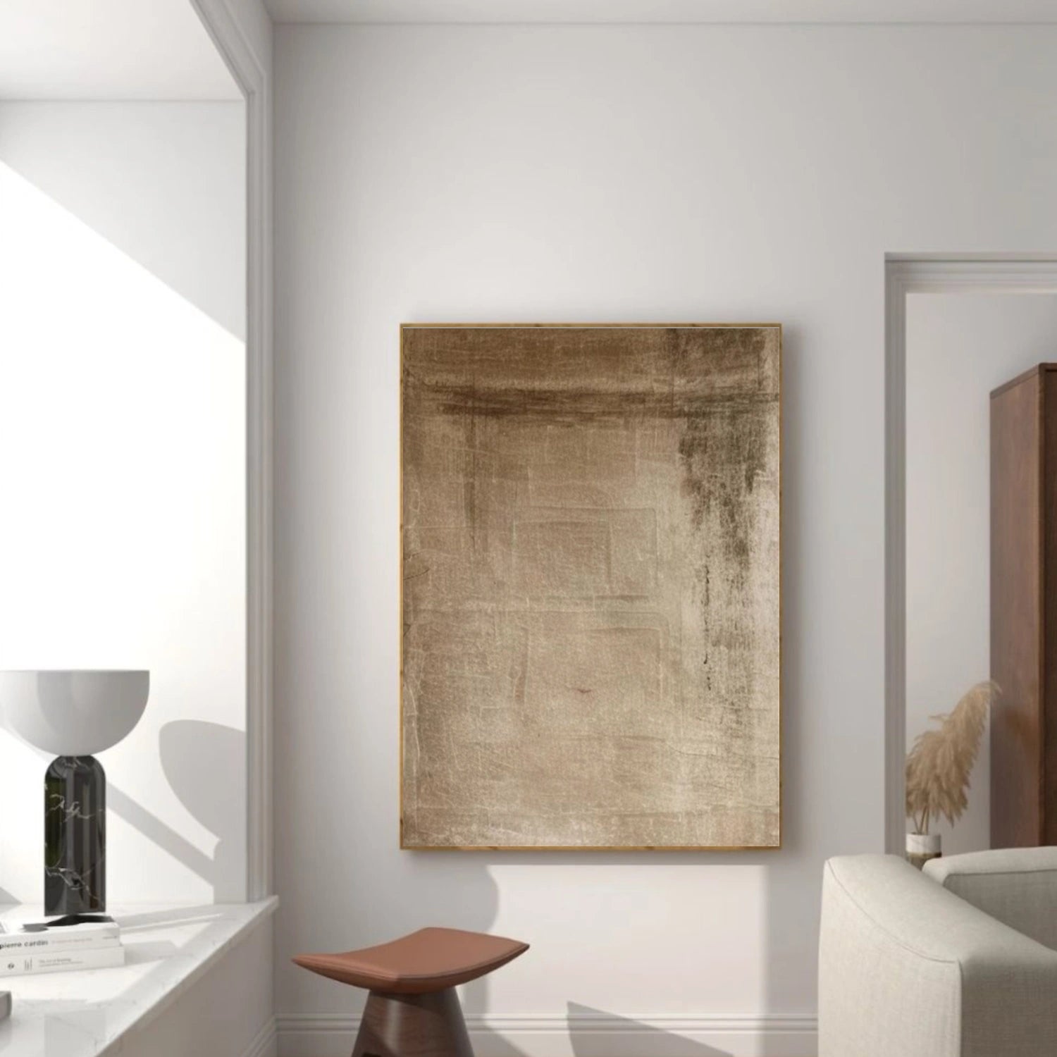 Beige & Brown Abstract Wall Art #BB179
