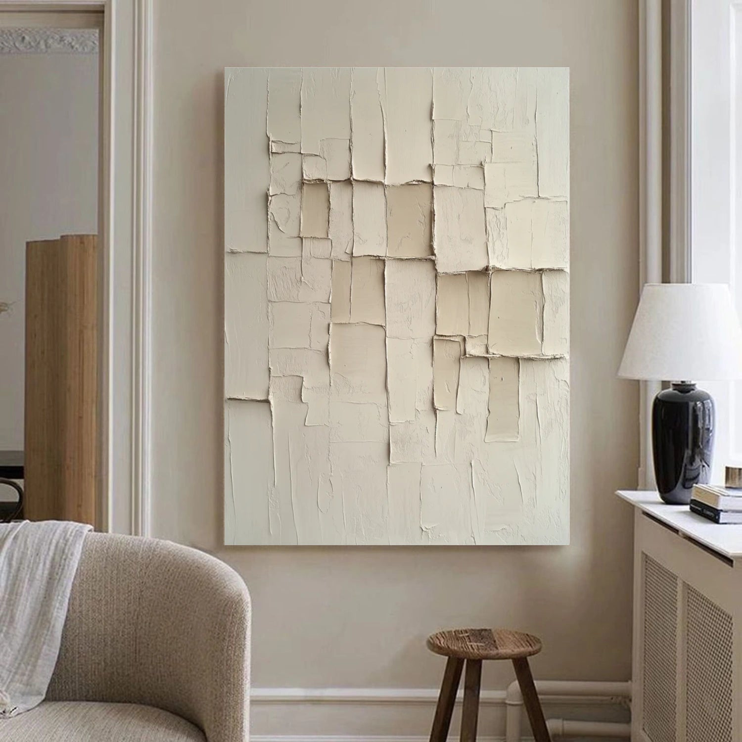Beige & Brown Abstract Textured Wall Art #BB180