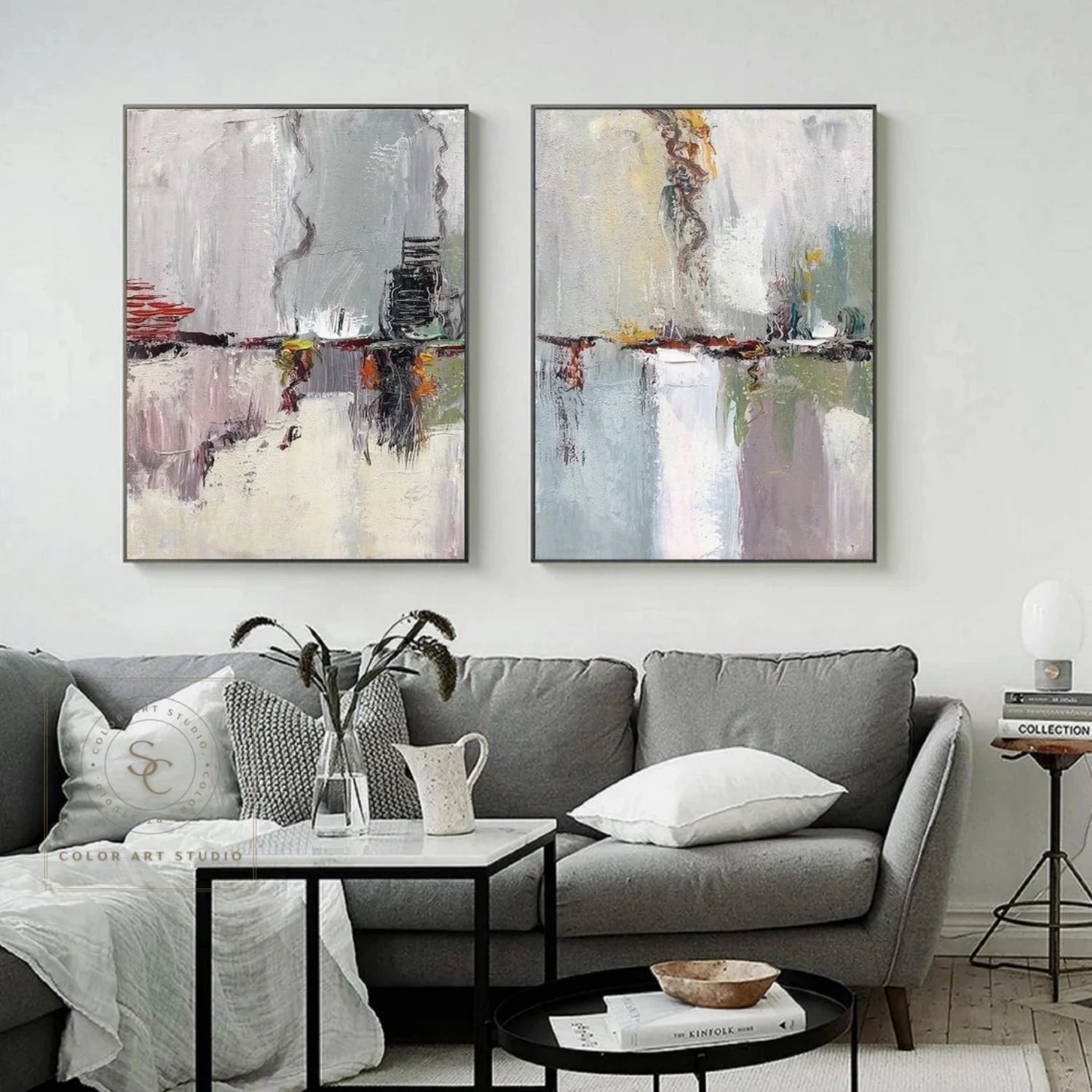 Abstract Painting Set of 2 #AB 412