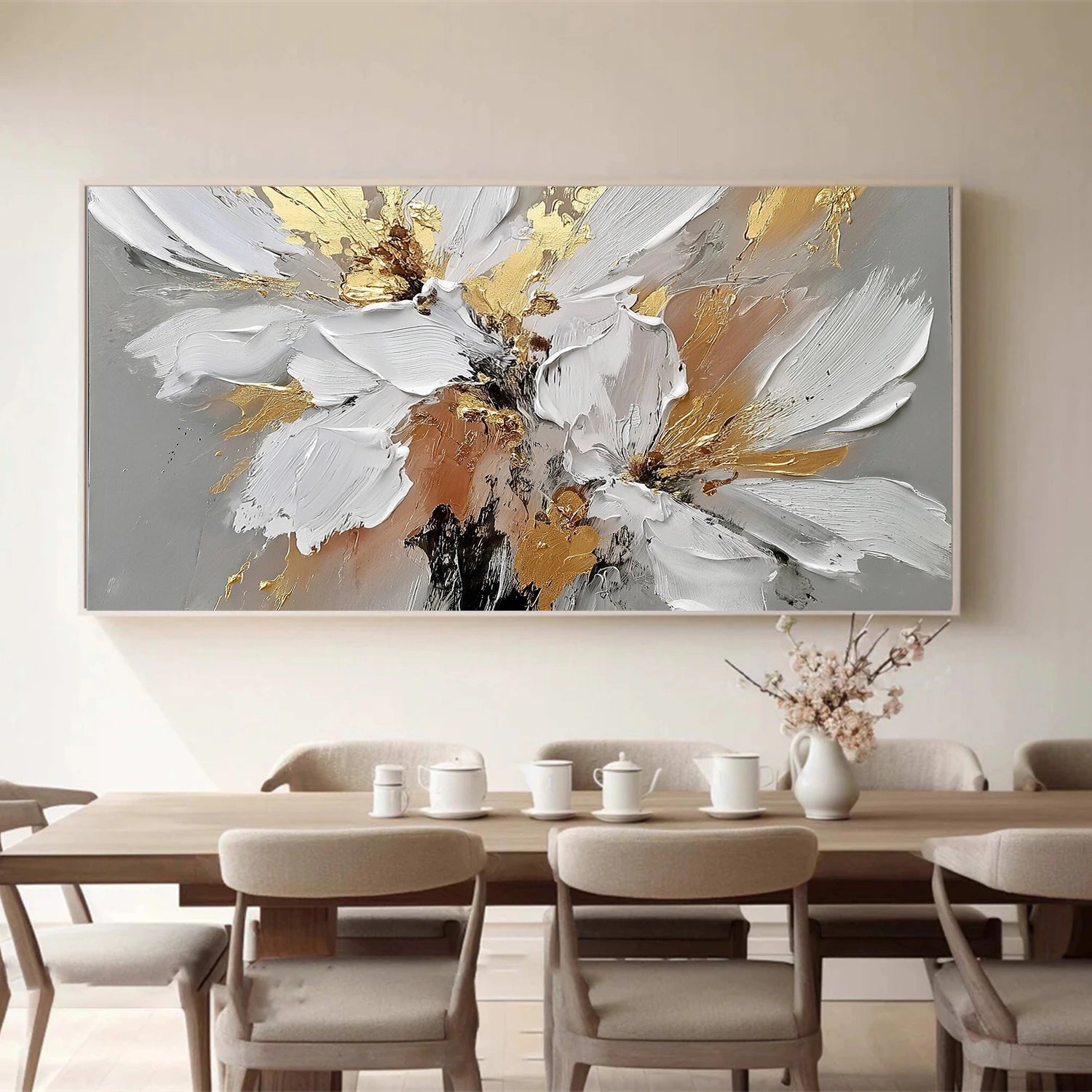 Flower & Tree Abstract Texture Canvas Art #FT 332