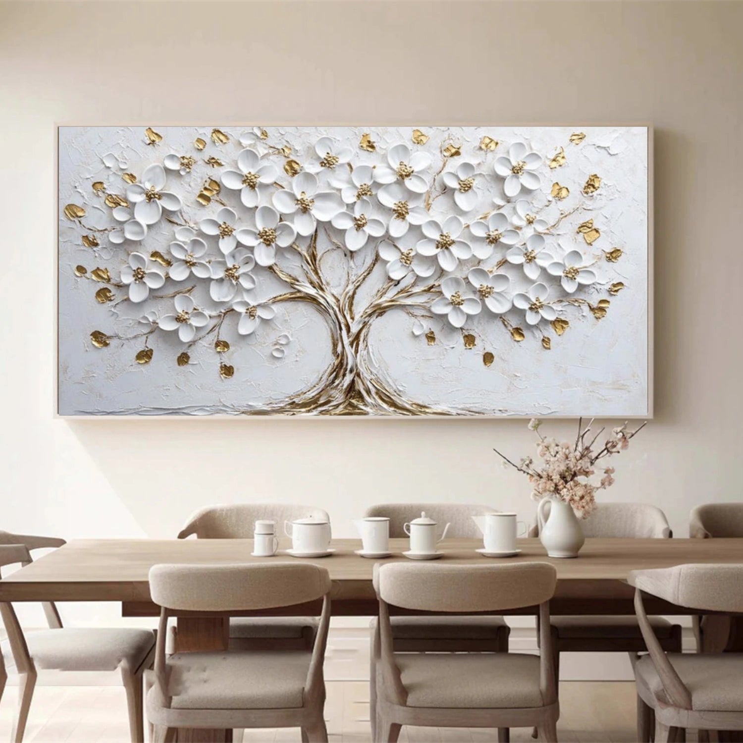 Flower & Tree Abstract Textured Canvas # FT 355