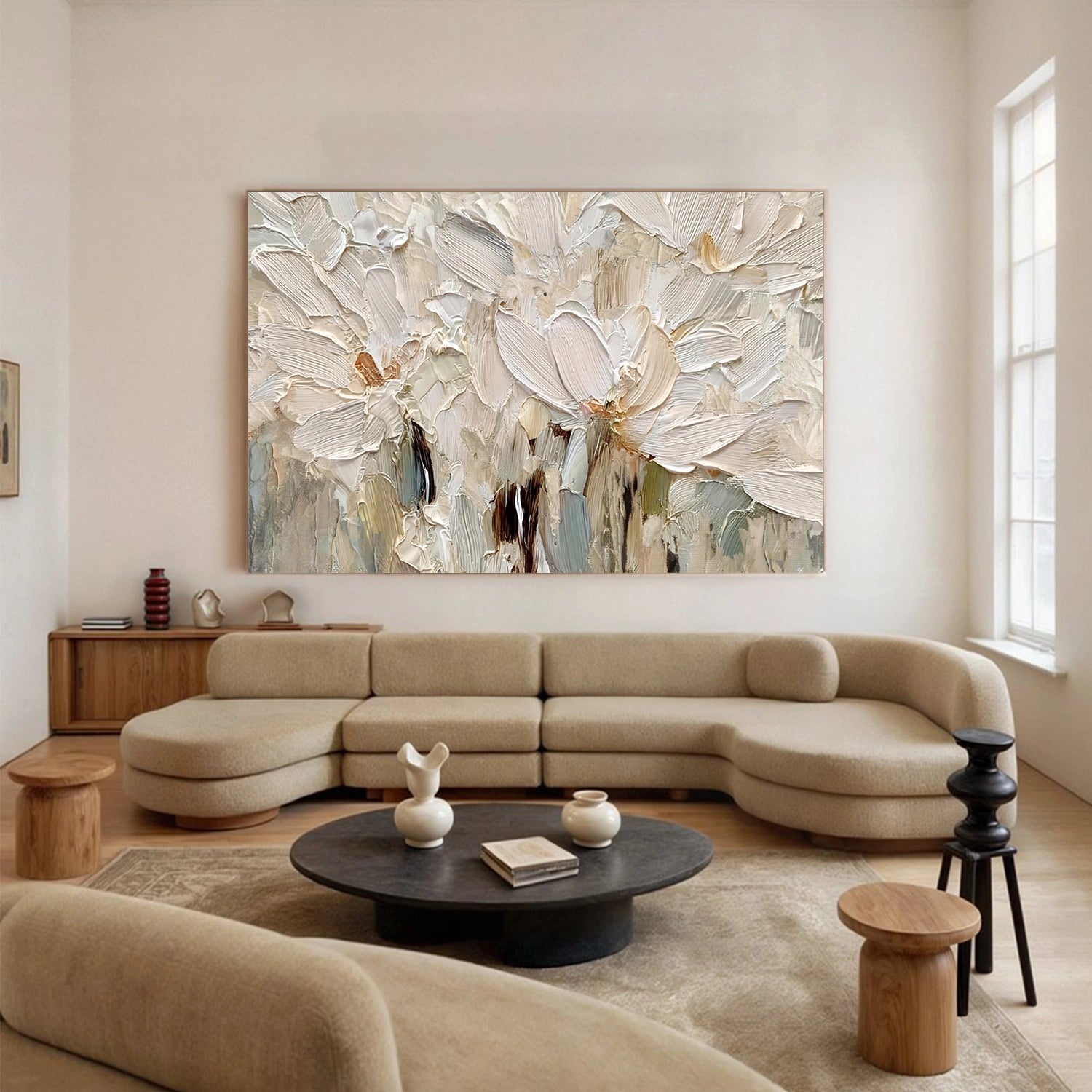 Flower & Tree Abstract Textured Canvas # FT 344