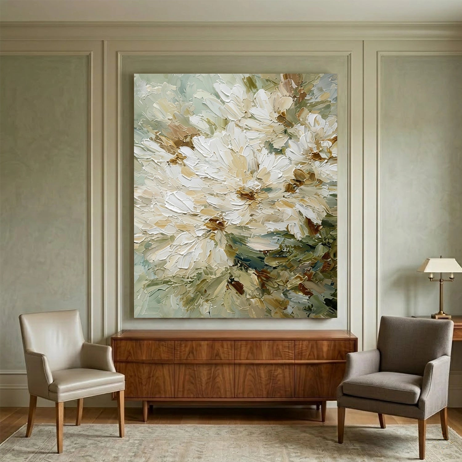 Flower & Tree Abstract Textured Canvas # FT 380