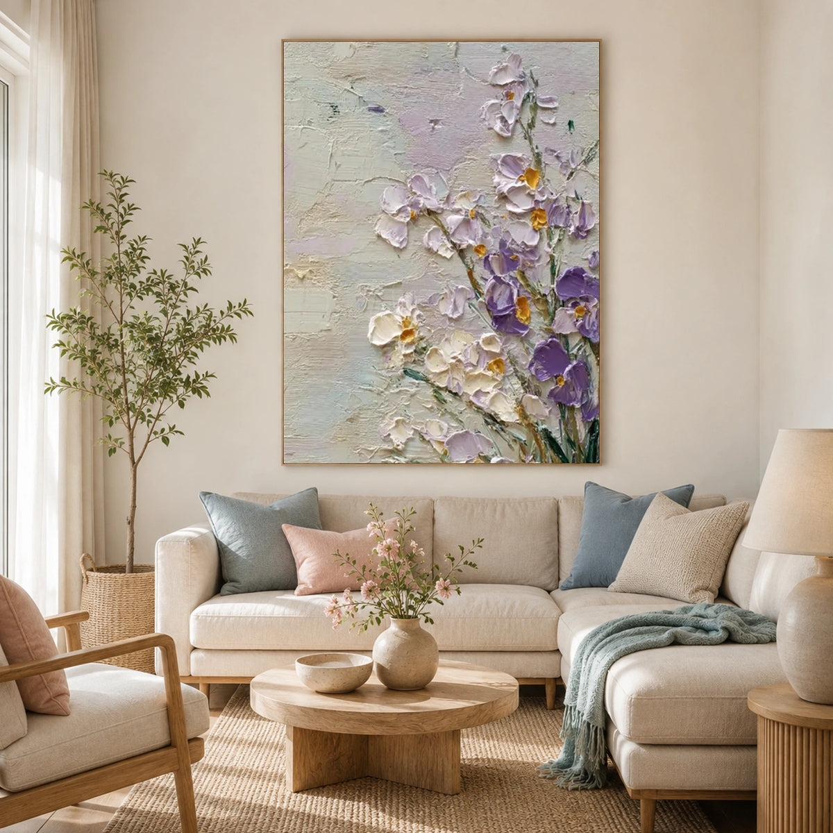 Flower & Tree Abstract Texture Canvas # FT 416