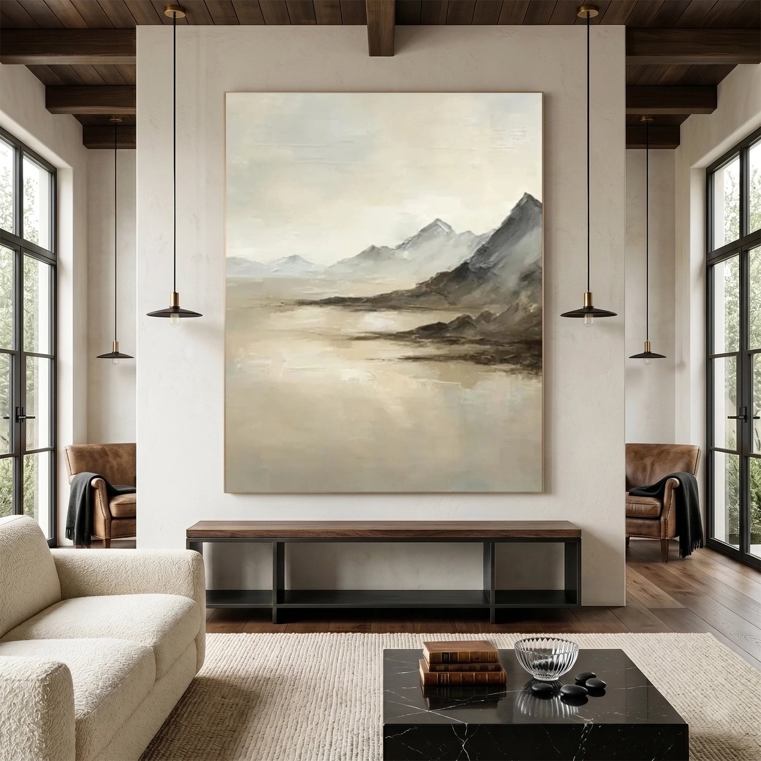 Minimalist Mountain Texture Canvas # MM440