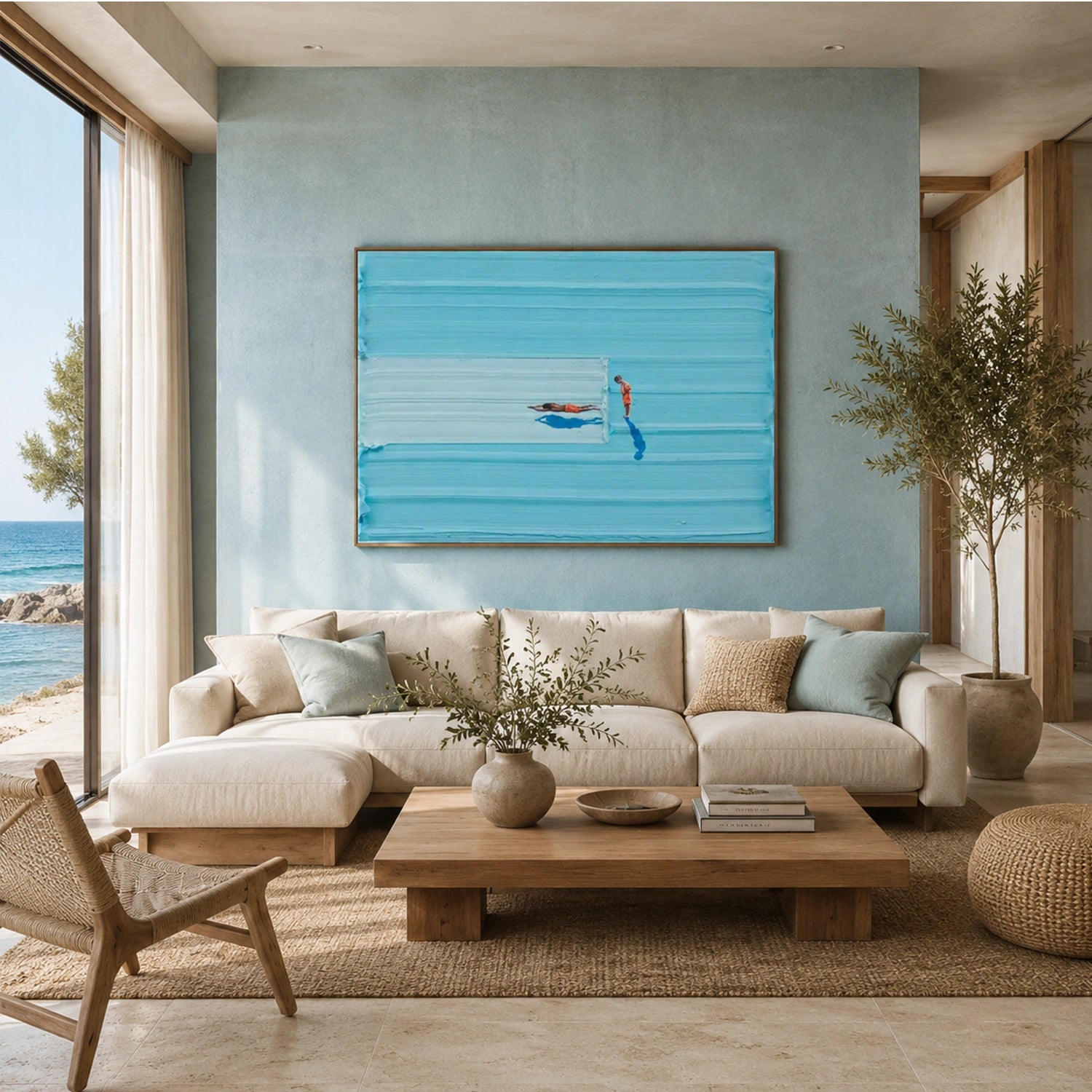 Swimming  Sport Art Painting Canvas # SA102