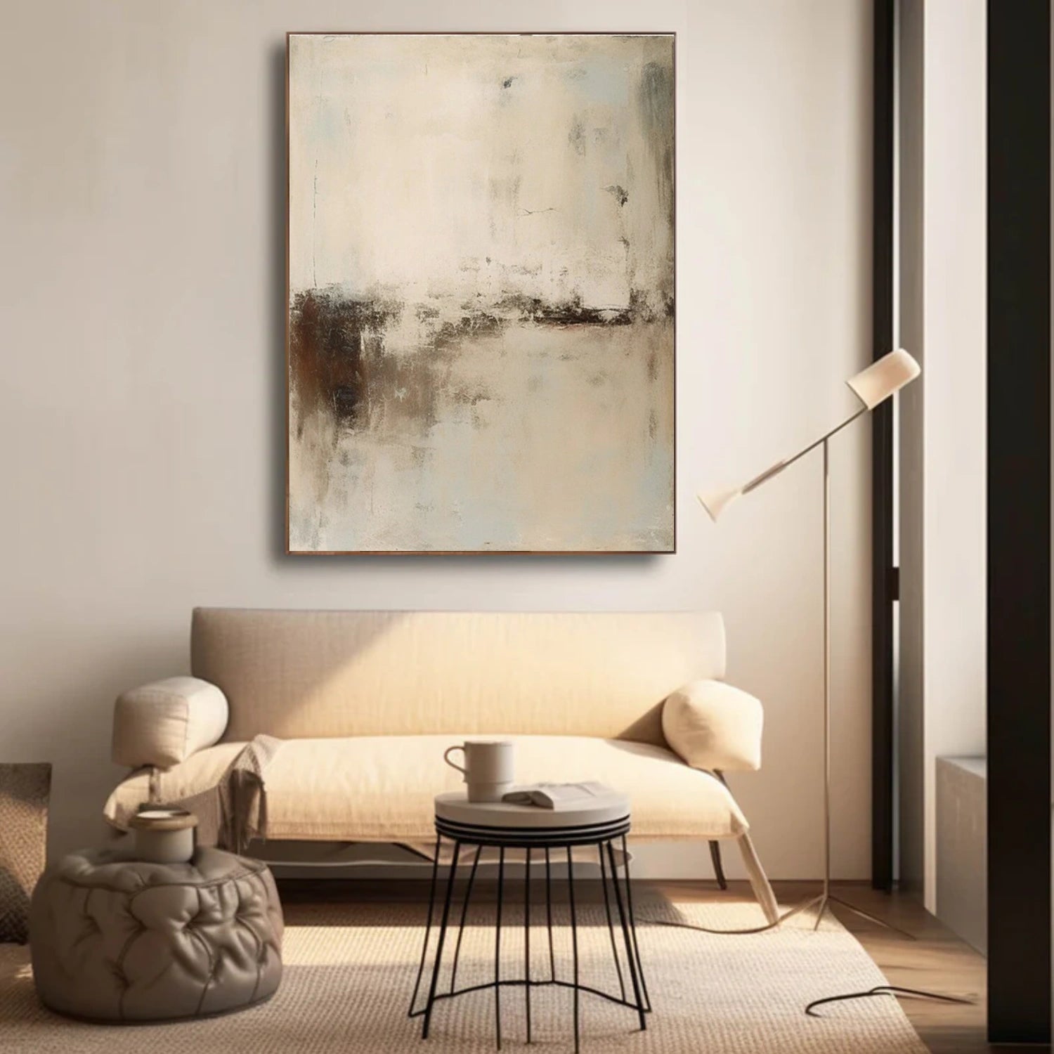 Beige & Brown Abstract Wall Art #BB174
