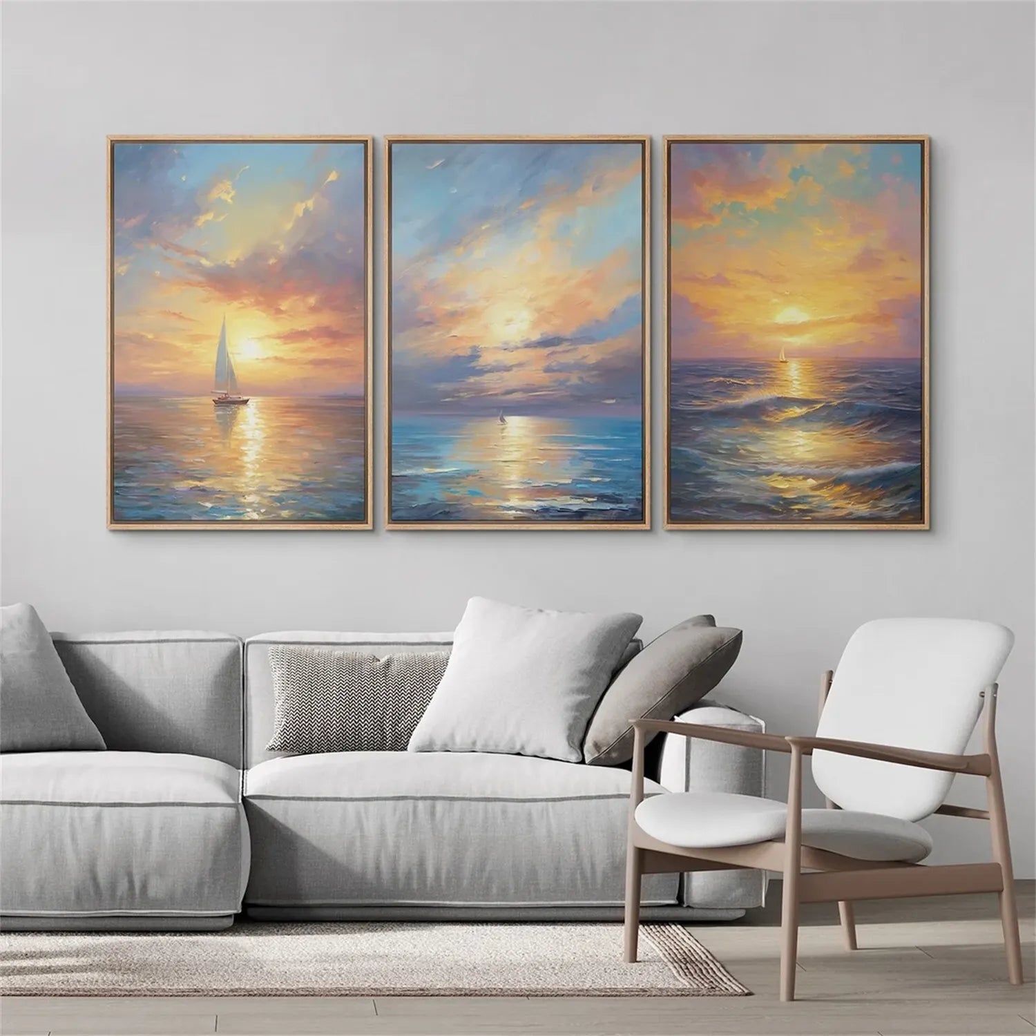 Ocean And Sky Painting Set of 3 #OS 215